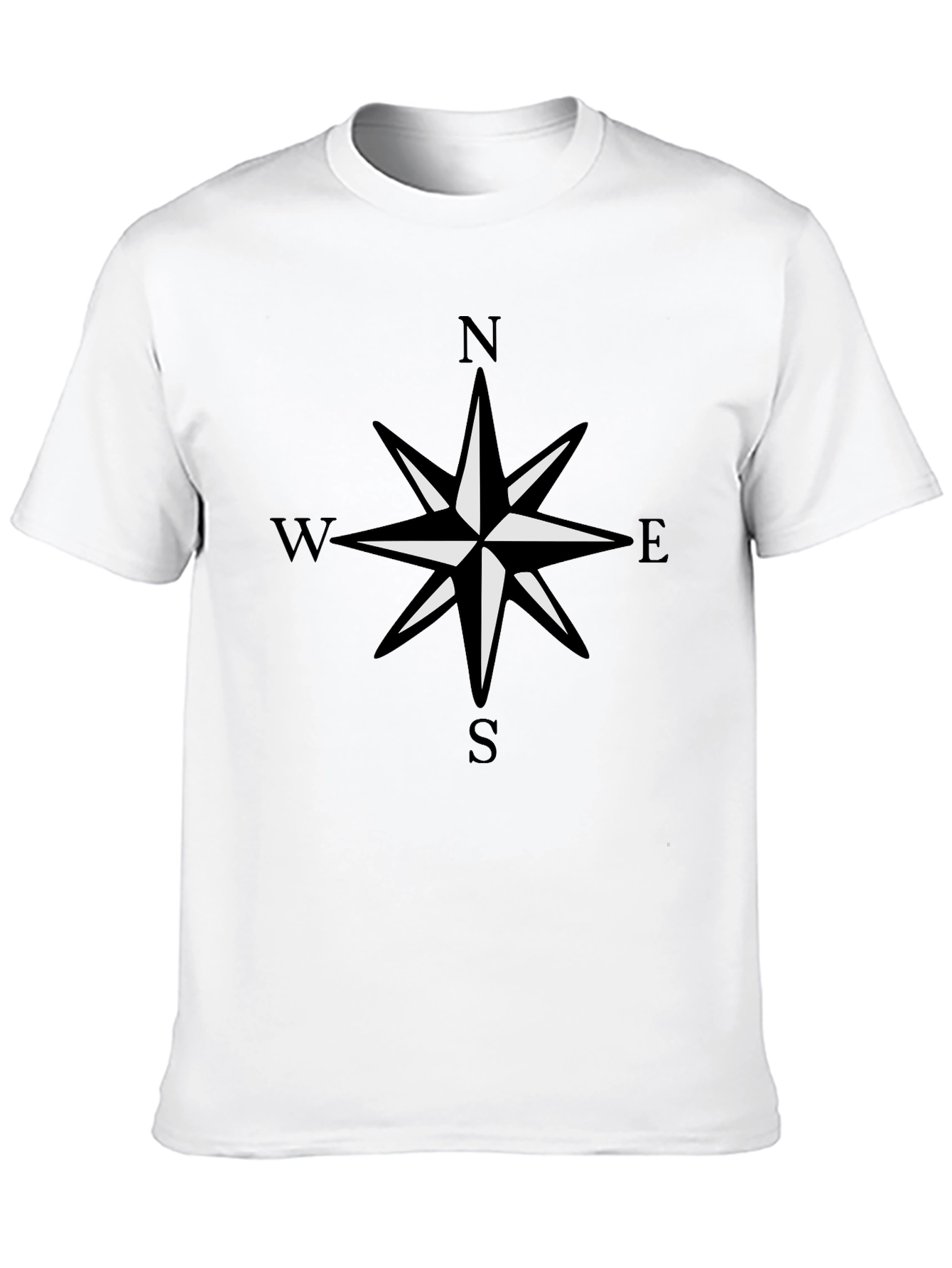 Compass Rose Graphic Black T-Shirt