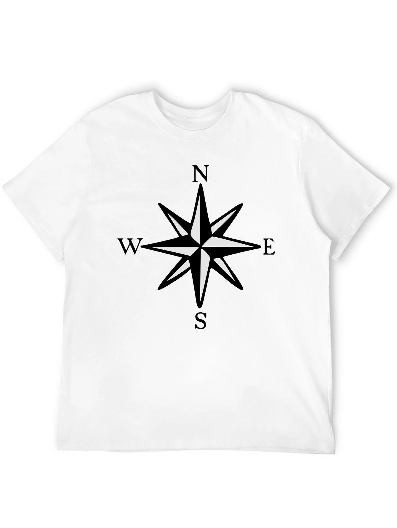 Compass Rose Graphic Black T-Shirt