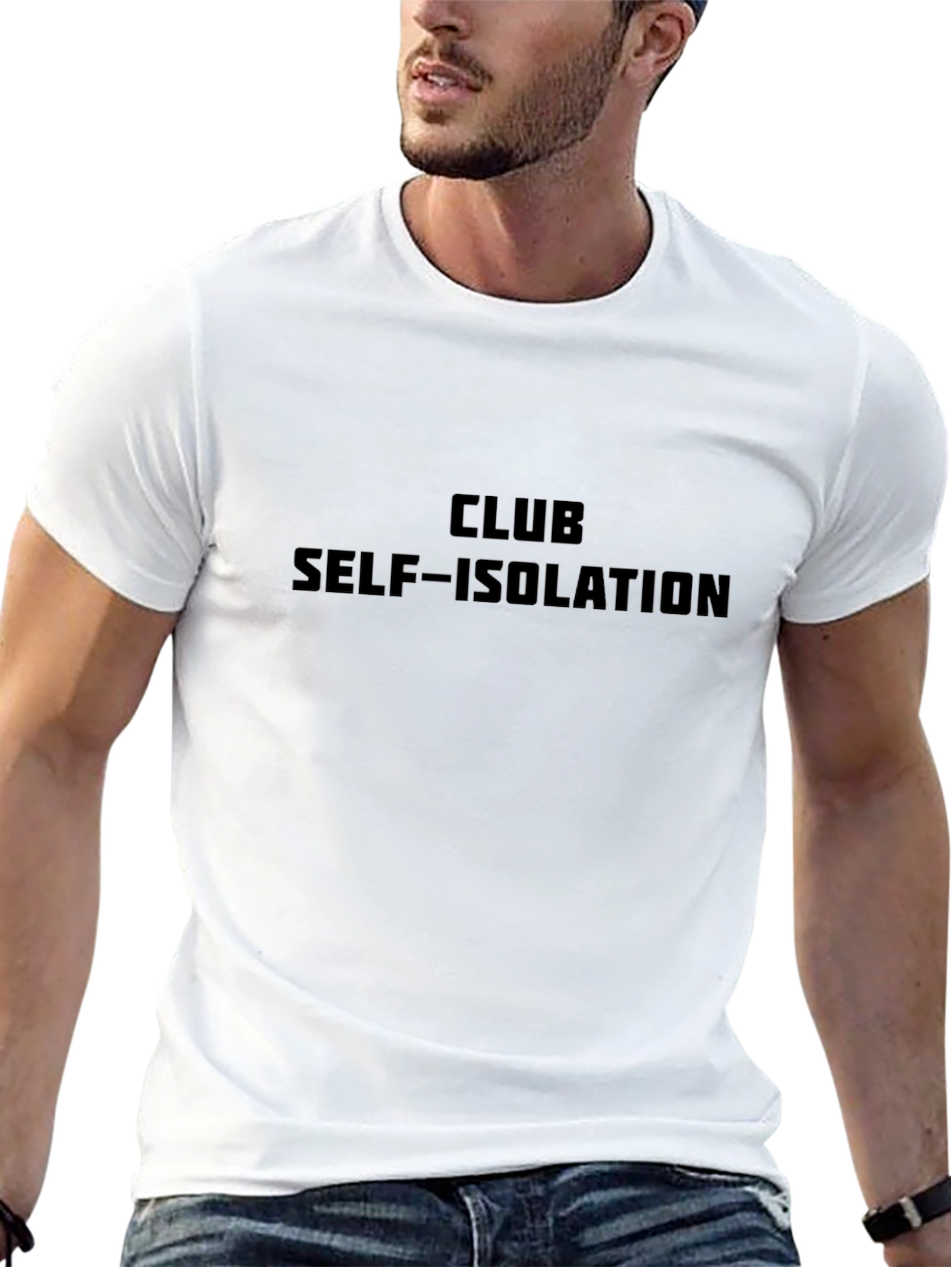 Club Self-Isolation Black Graphic T-Shirt