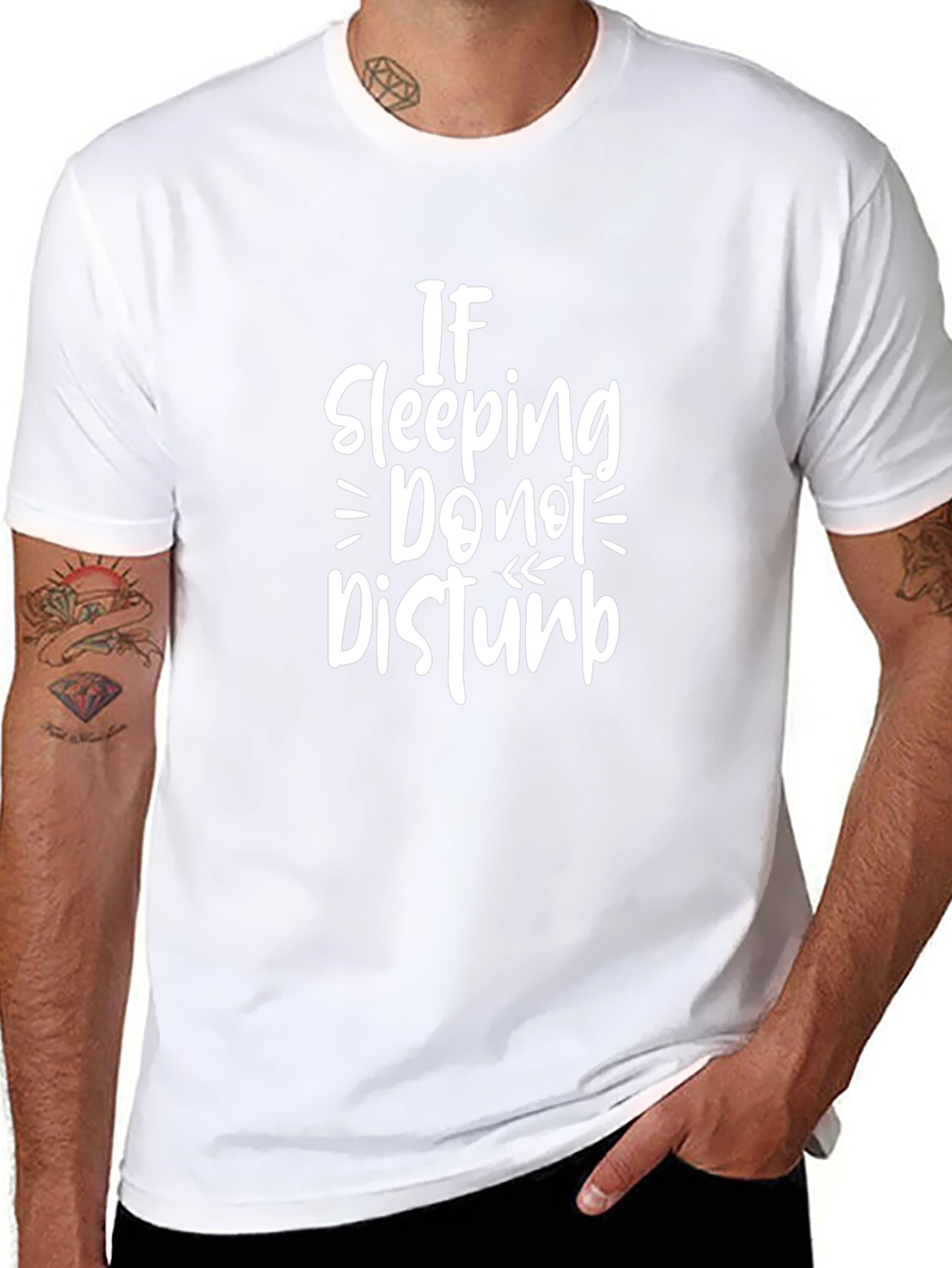 If Sleeping Do Not Disturb Black T-Shirt