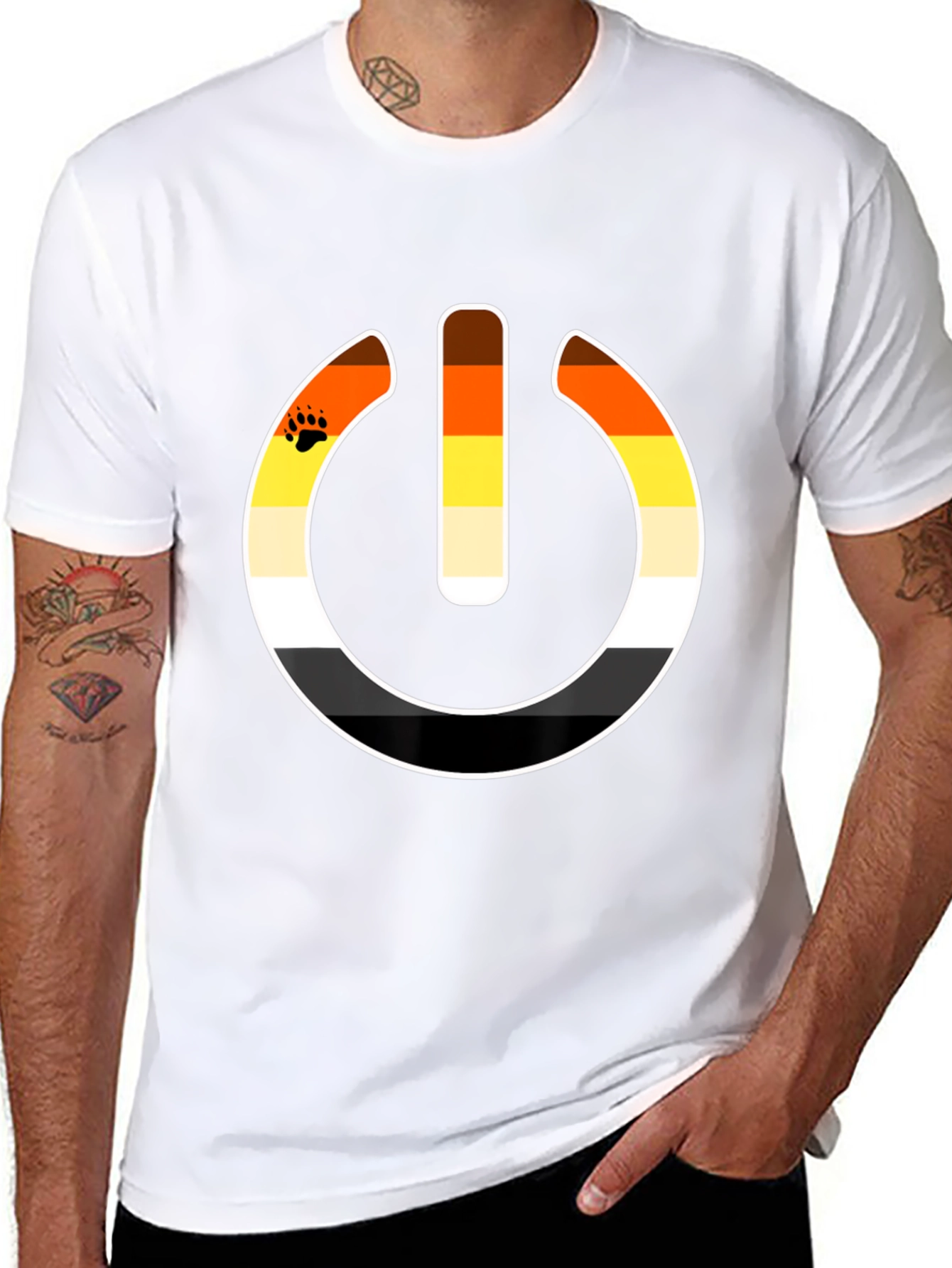 Bear Pride Power Symbol Graphic T-Shirt