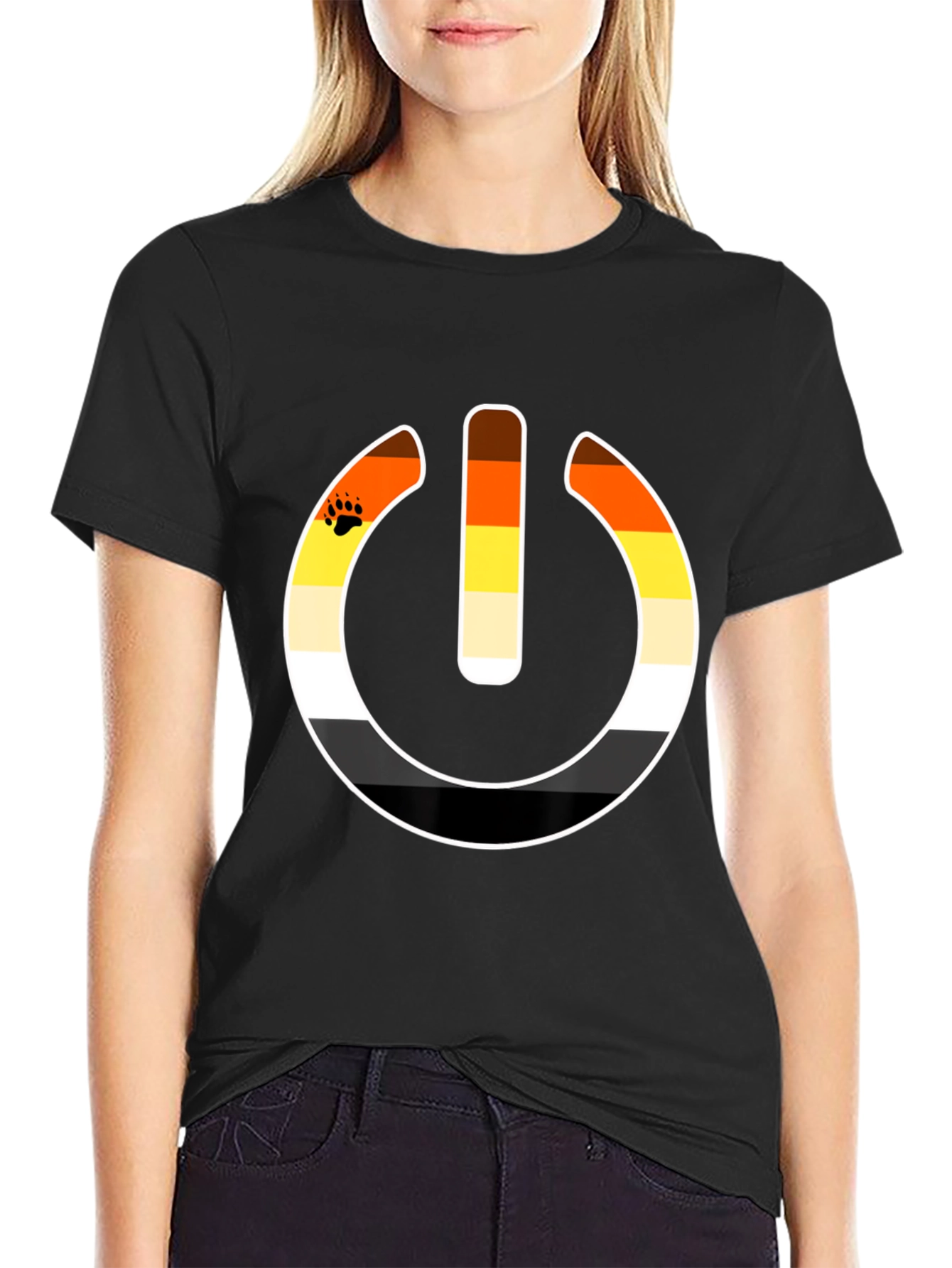 Bear Pride Power Symbol Graphic T-Shirt