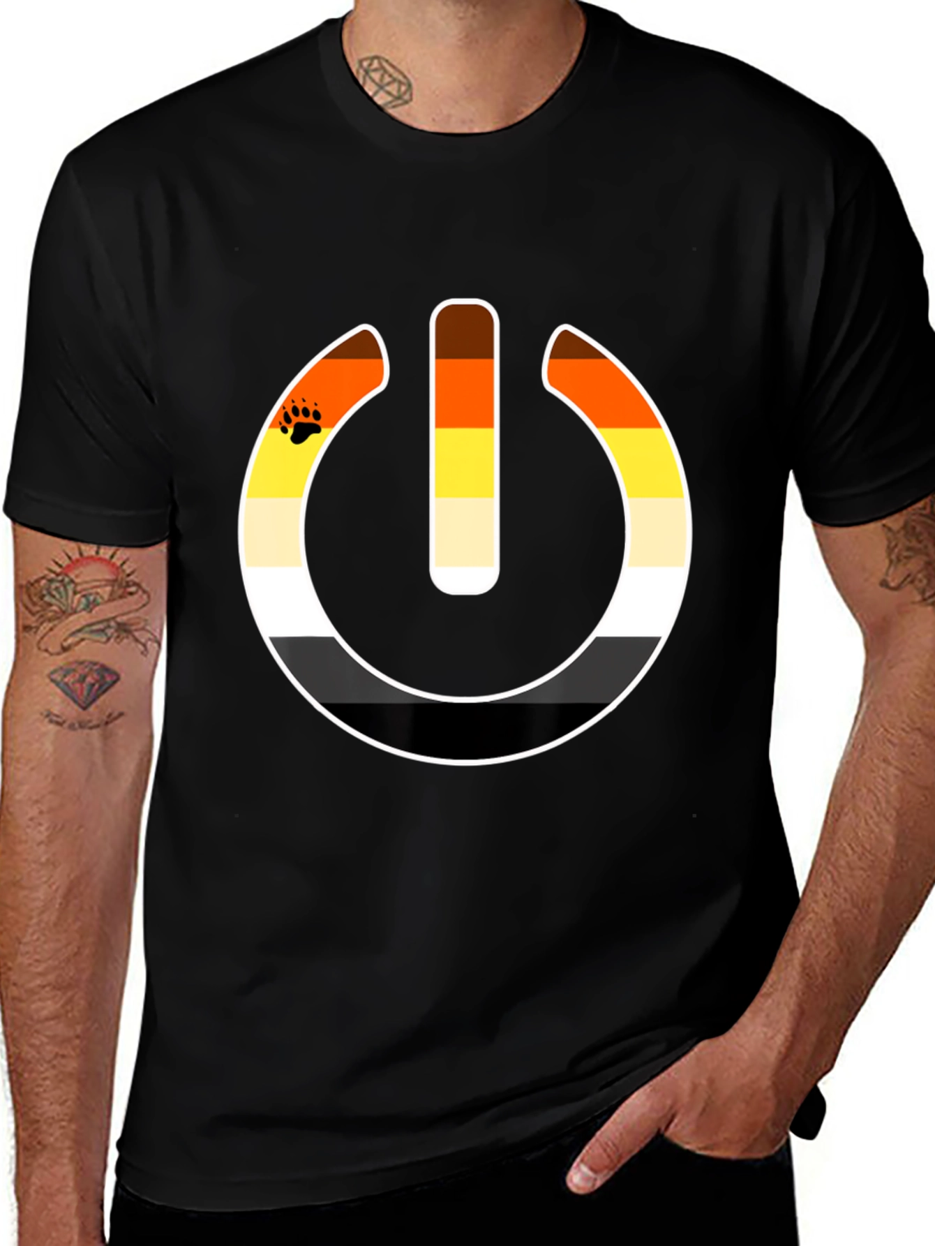 Bear Pride Power Symbol Graphic T-Shirt