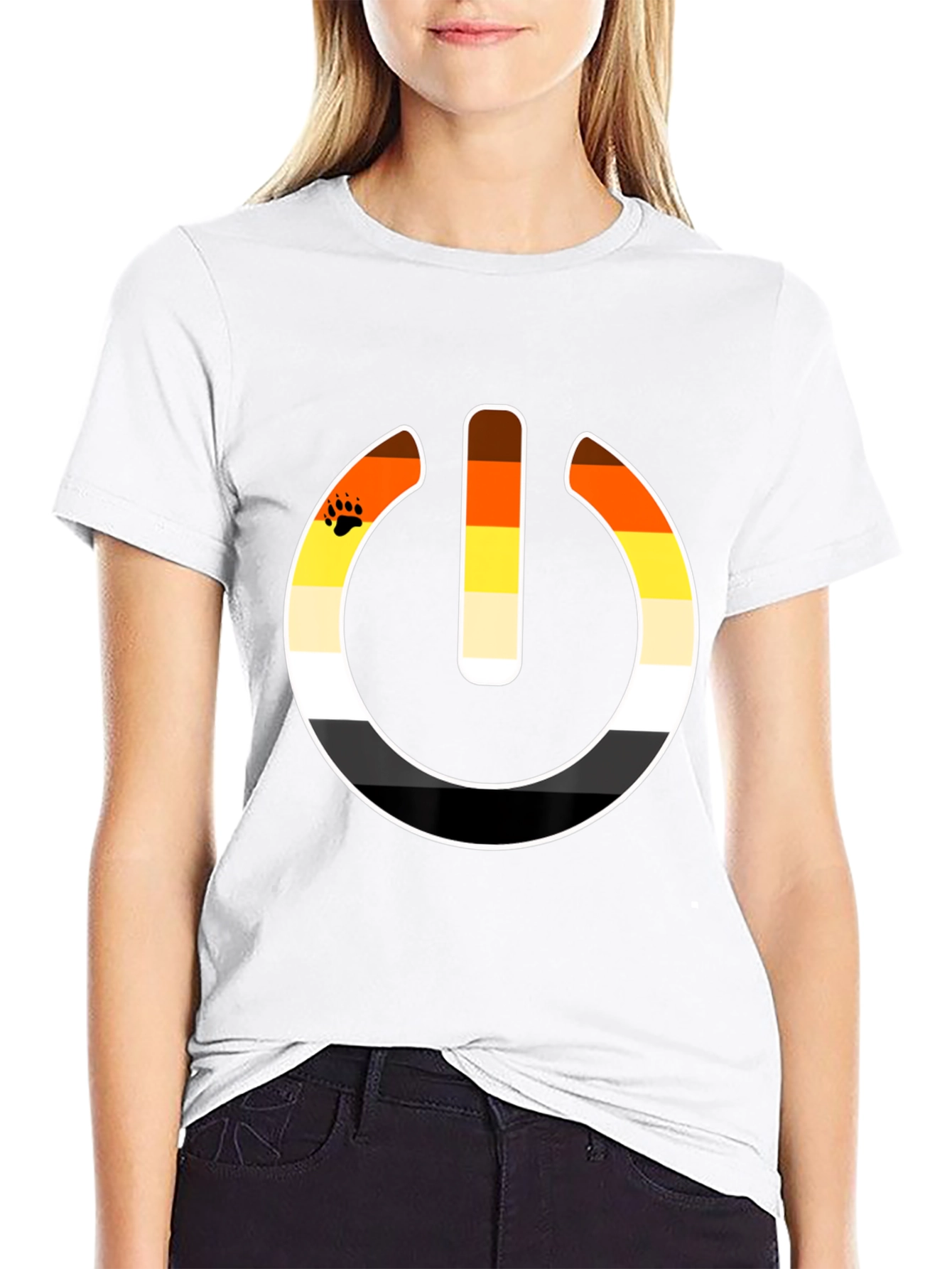 Bear Pride Power Symbol Graphic T-Shirt