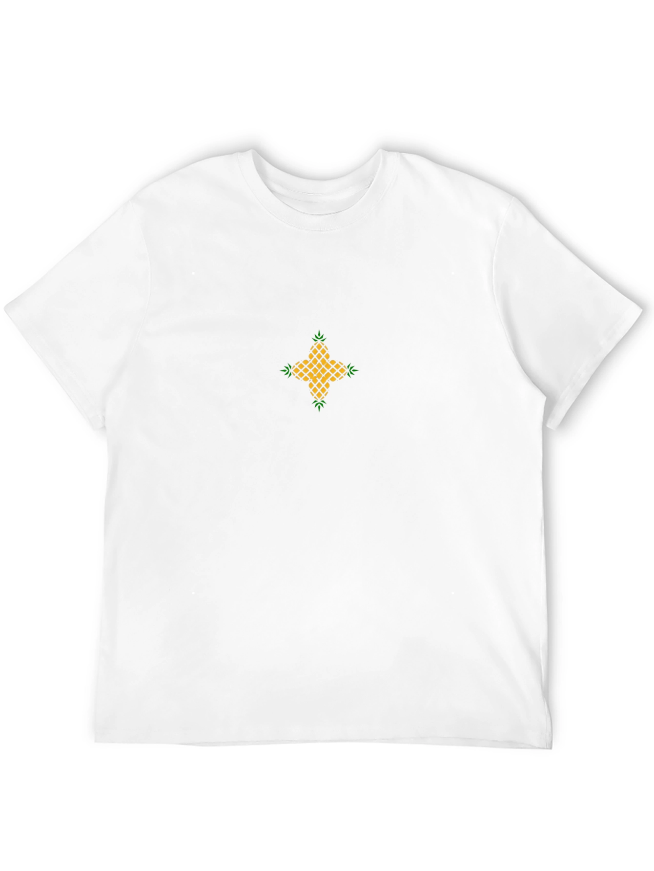 Pineapple Cross Graphic Black T-Shirt