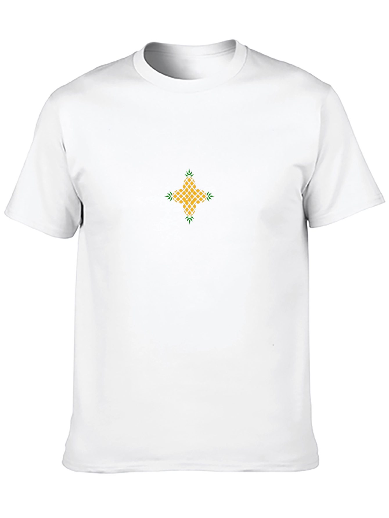Pineapple Cross Graphic Black T-Shirt