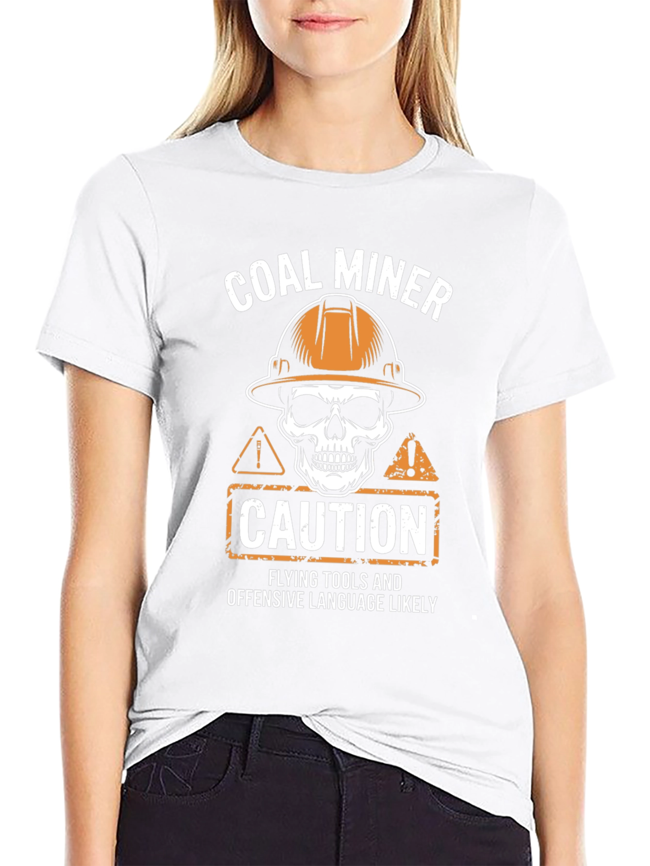 Coal Miner Caution Graphic T-Shirt