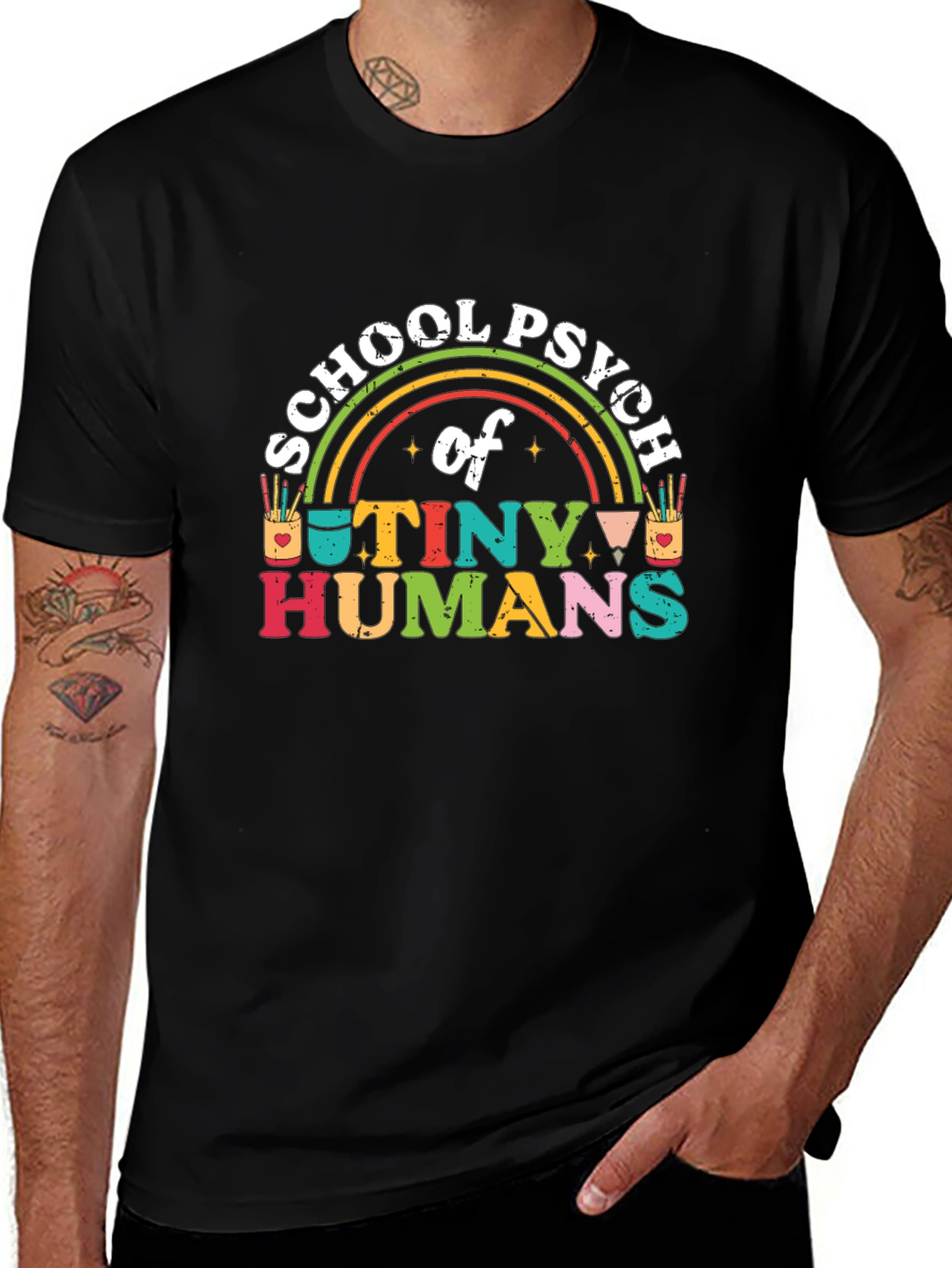 School Psych of Tiny Humans Graphic T-Shirt