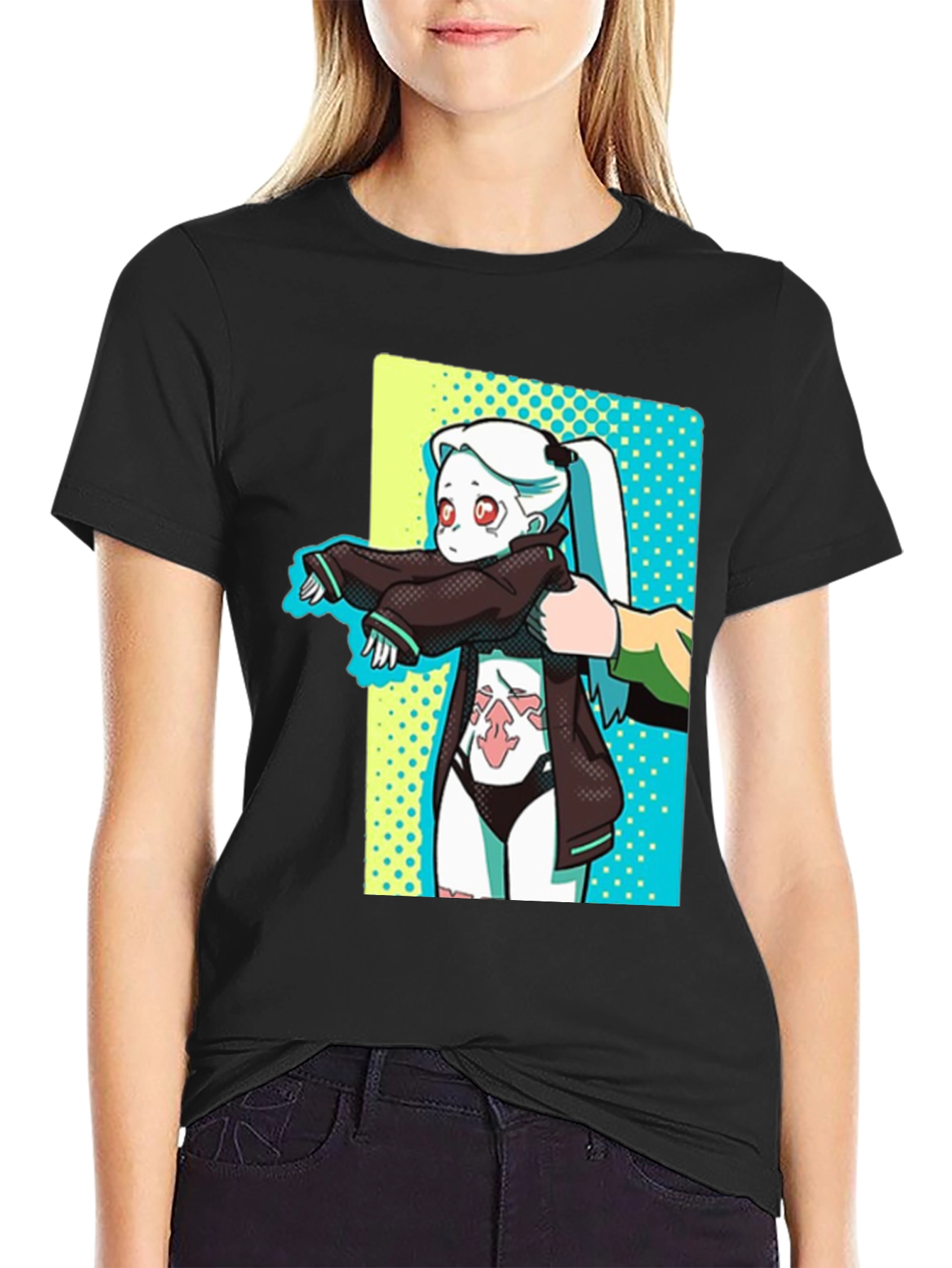 Anime Graphic T-Shirt - Cyberpunk Style