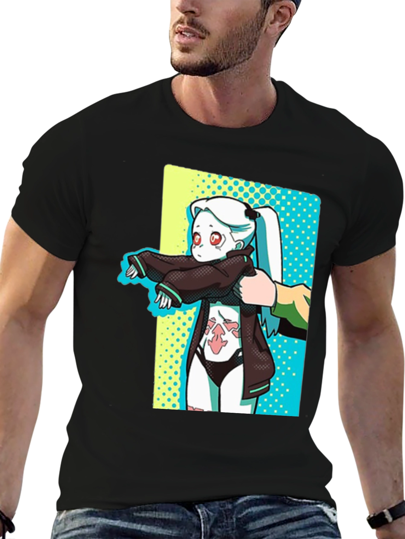Anime Graphic T-Shirt - Cyberpunk Style