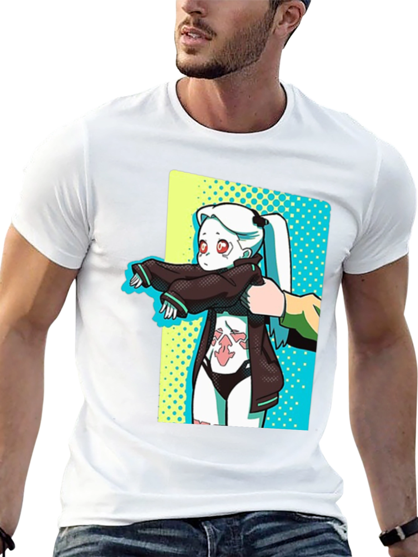 Anime Graphic T-Shirt - Cyberpunk Style