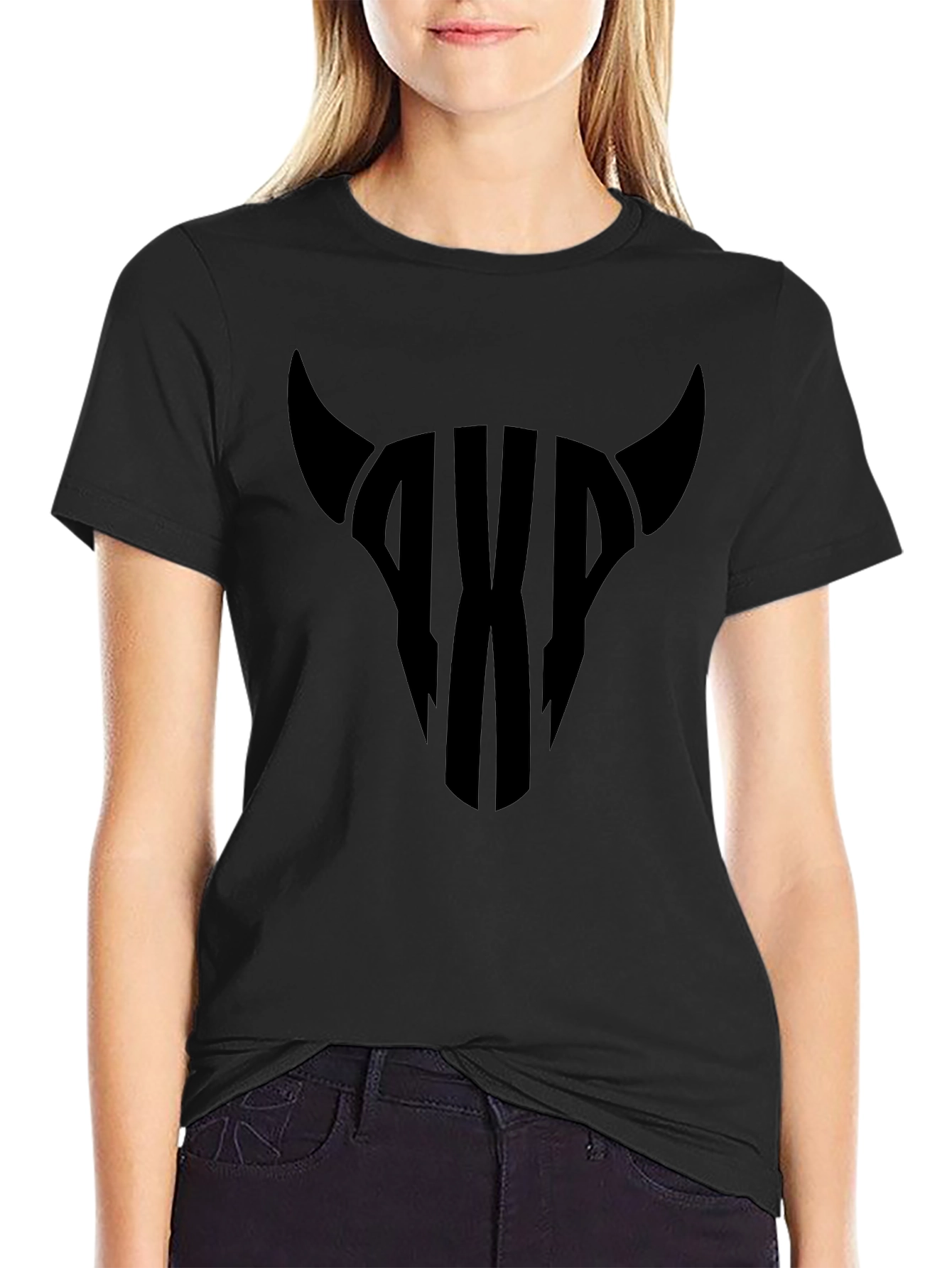 Bull Skull Graphic Tee - Mens Black T-Shirt