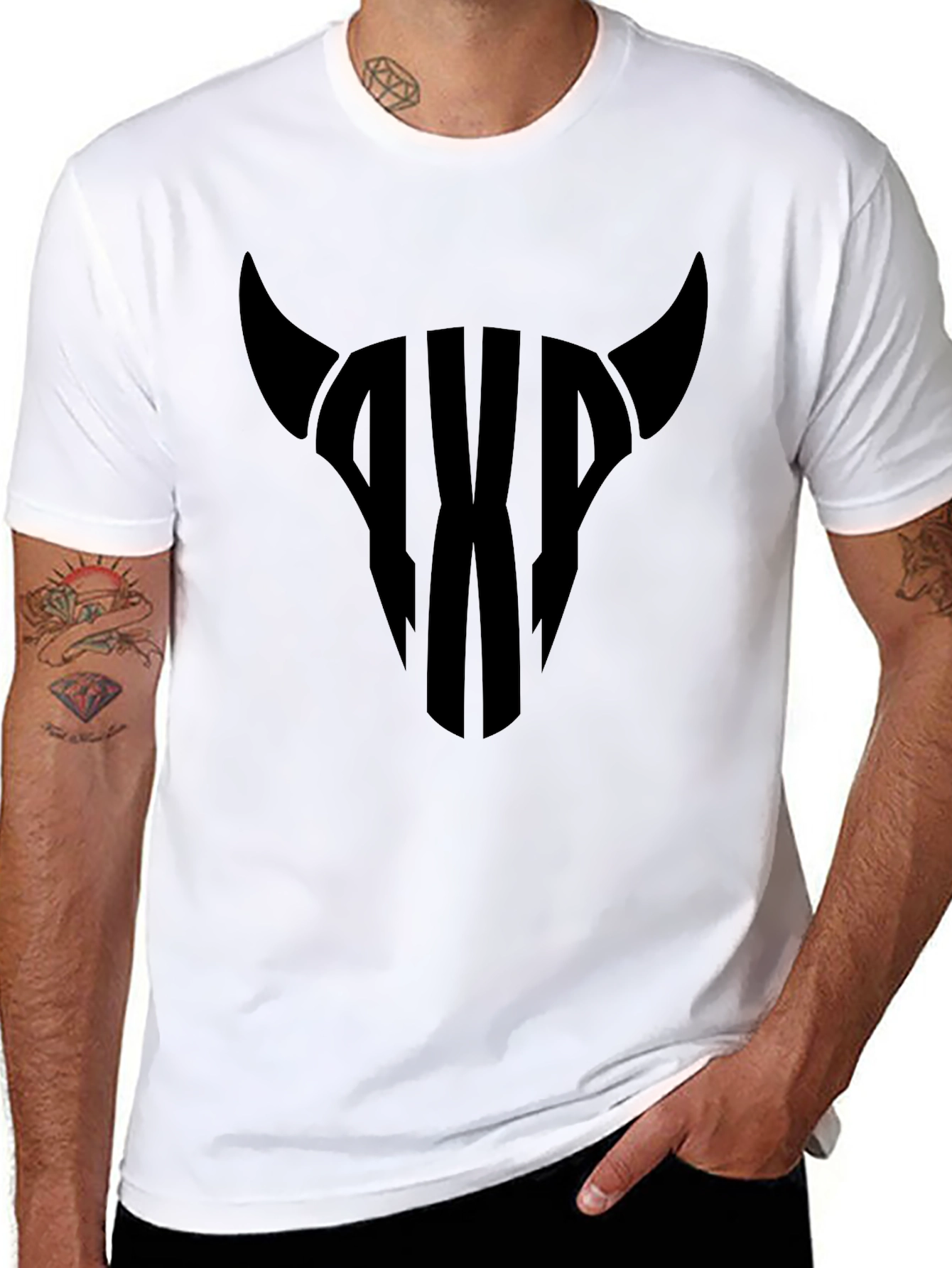 Bull Skull Graphic Tee - Mens Black T-Shirt