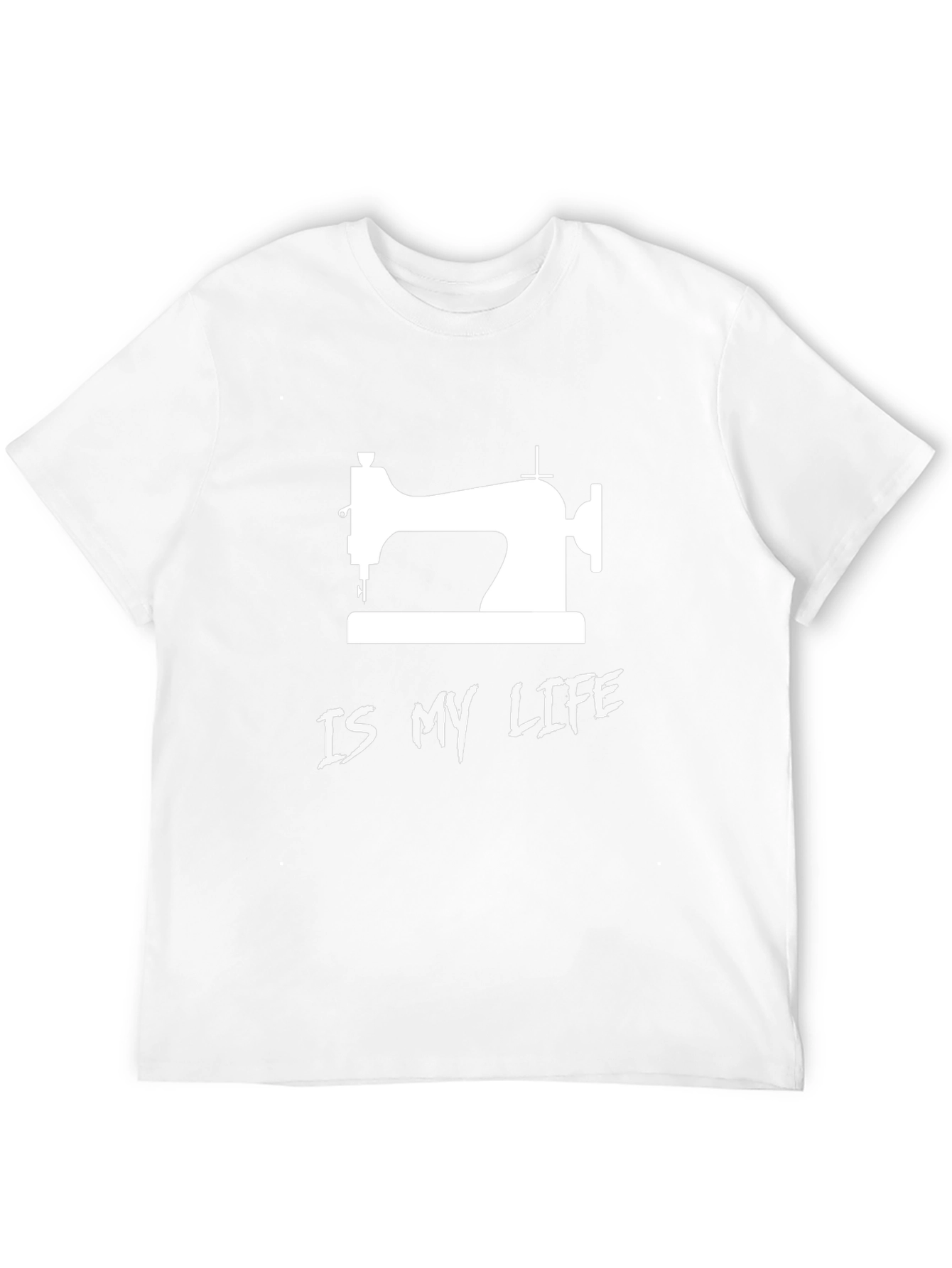 Sewing Machine Life Graphic Tee - Black Cotton T-Shirt