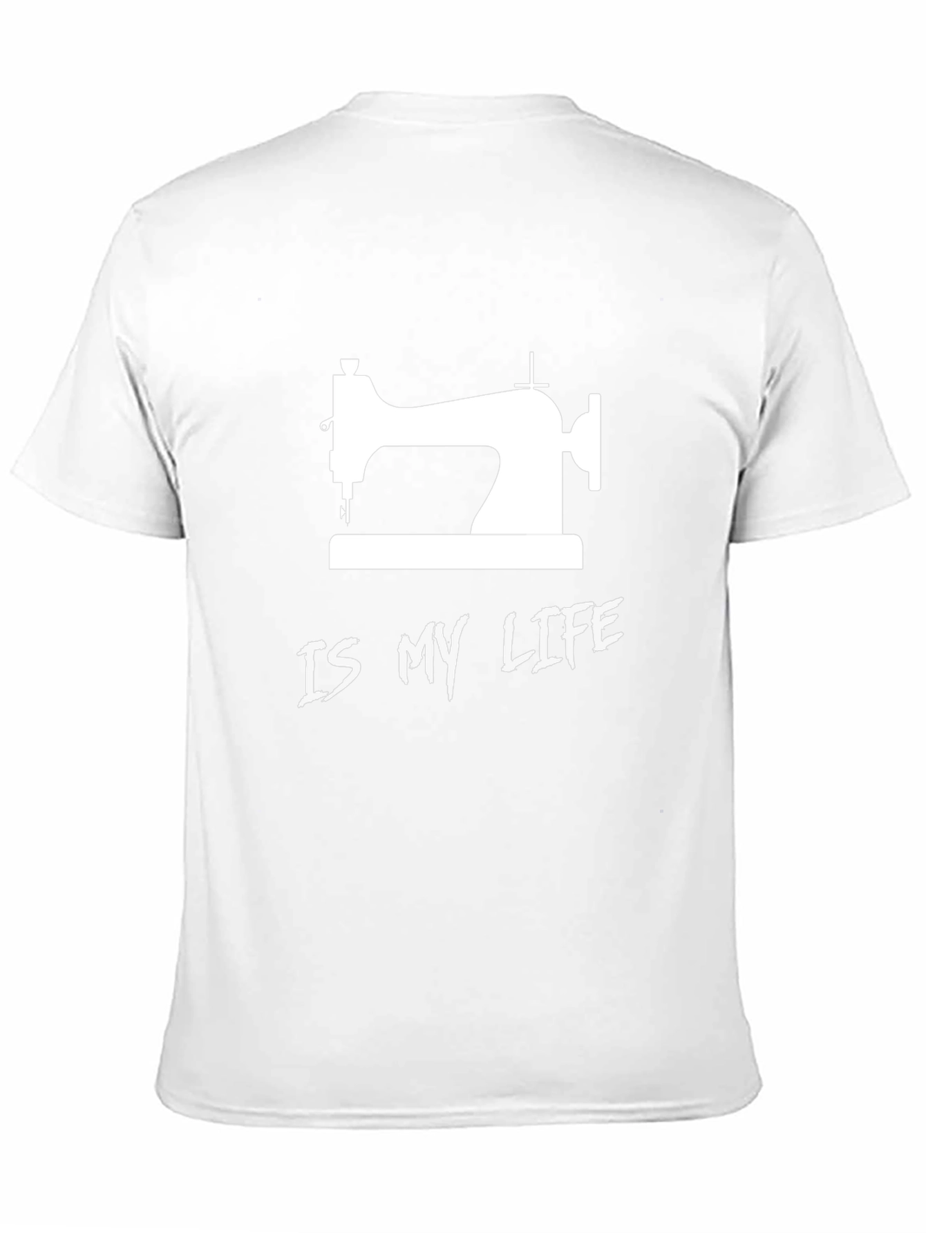 Sewing Machine Life Graphic Tee - Black Cotton T-Shirt