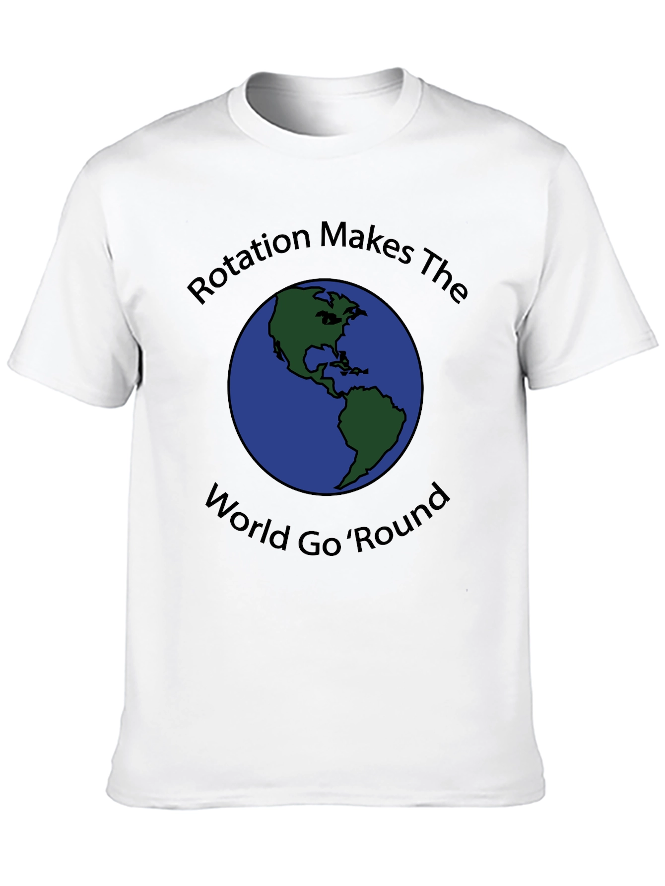 Rotation Makes the World Go Round Black T-Shirt
