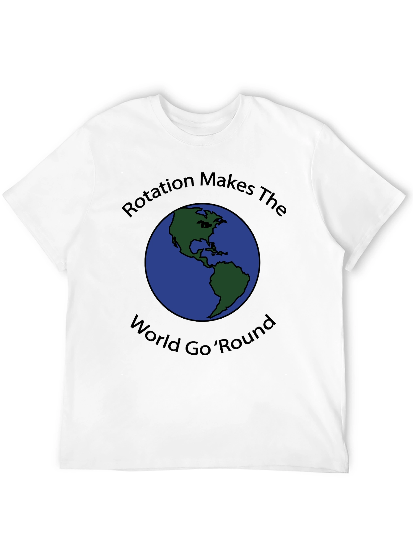 Rotation Makes the World Go Round Black T-Shirt