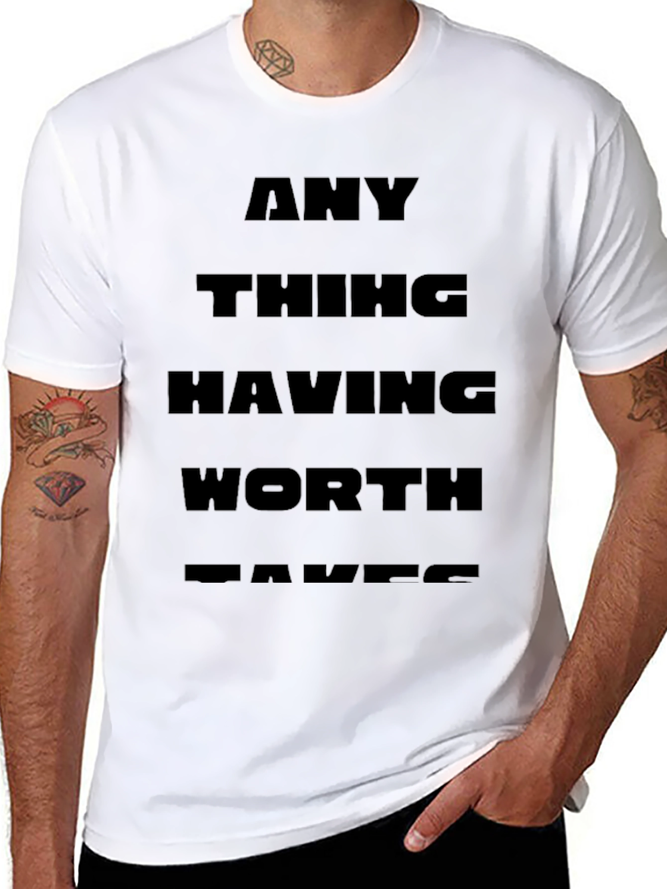 Any Thing Having Worth Takes - Black T-Shirt