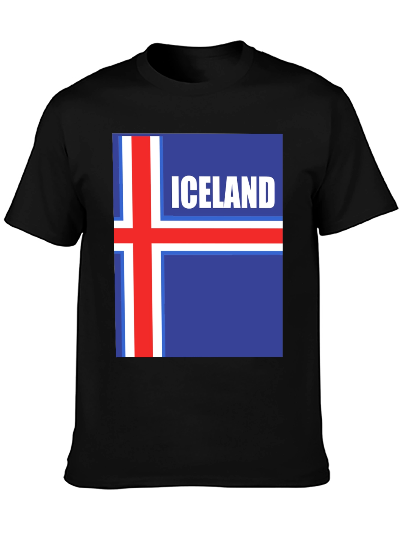 Iceland Flag T-Shirt - Black