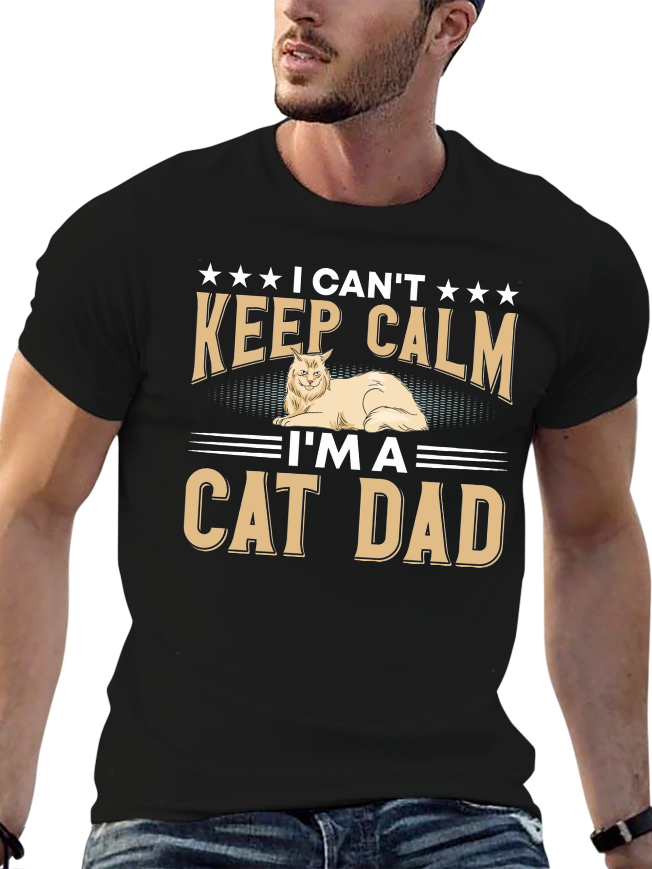 I Cant Keep Calm Cat Dad T-Shirt