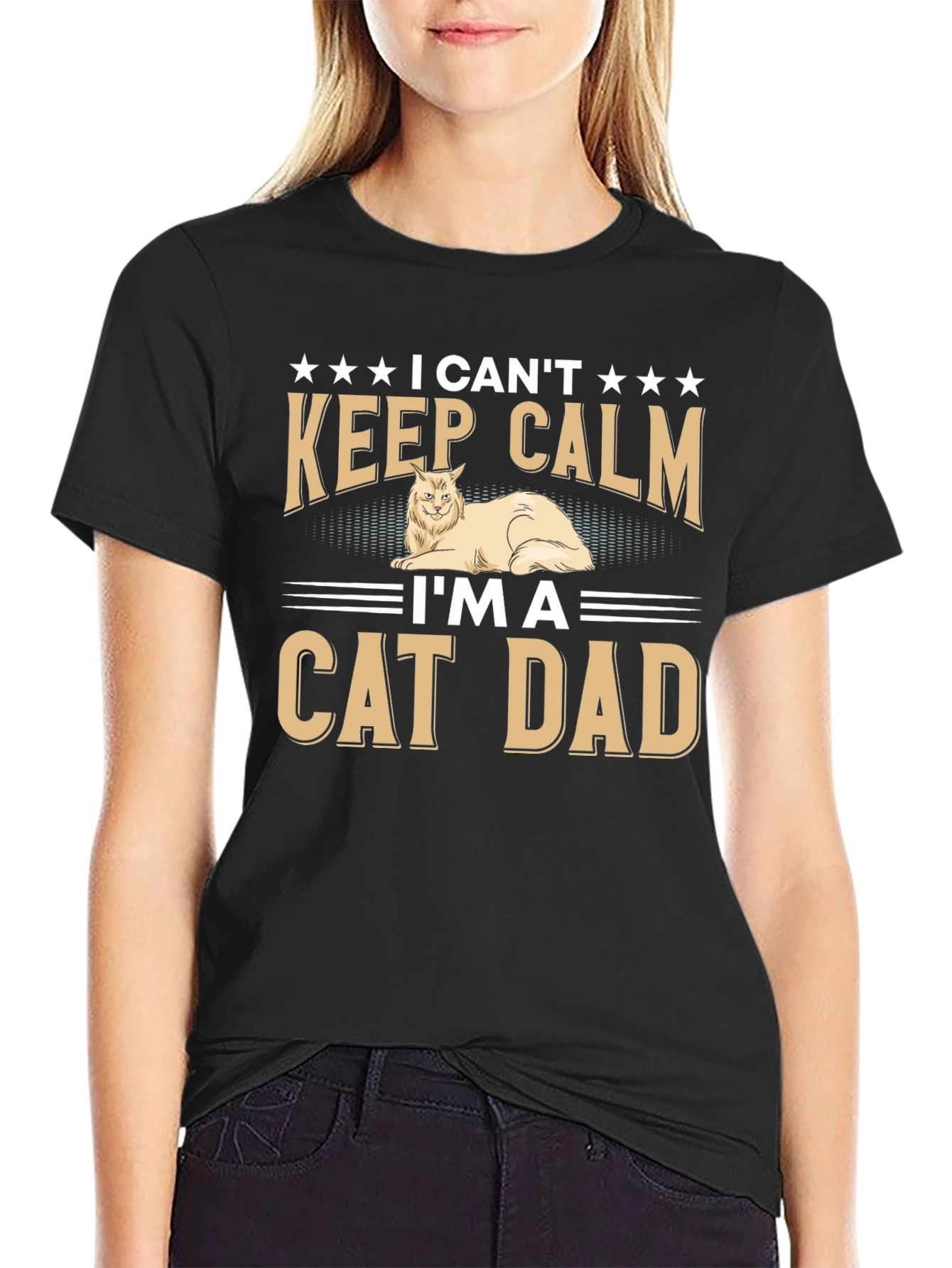 I Cant Keep Calm Cat Dad T-Shirt