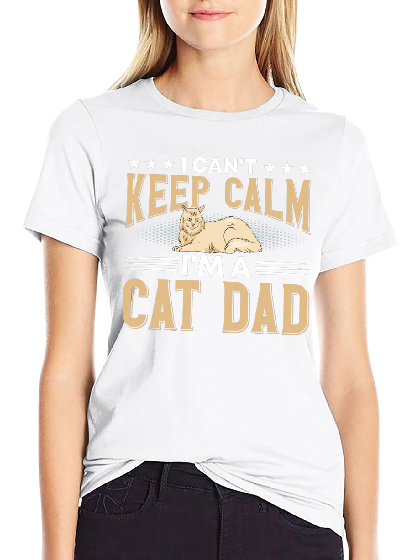 I Cant Keep Calm Cat Dad T-Shirt