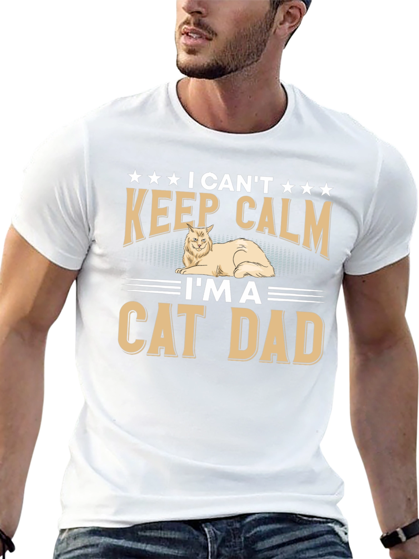 I Cant Keep Calm Cat Dad T-Shirt