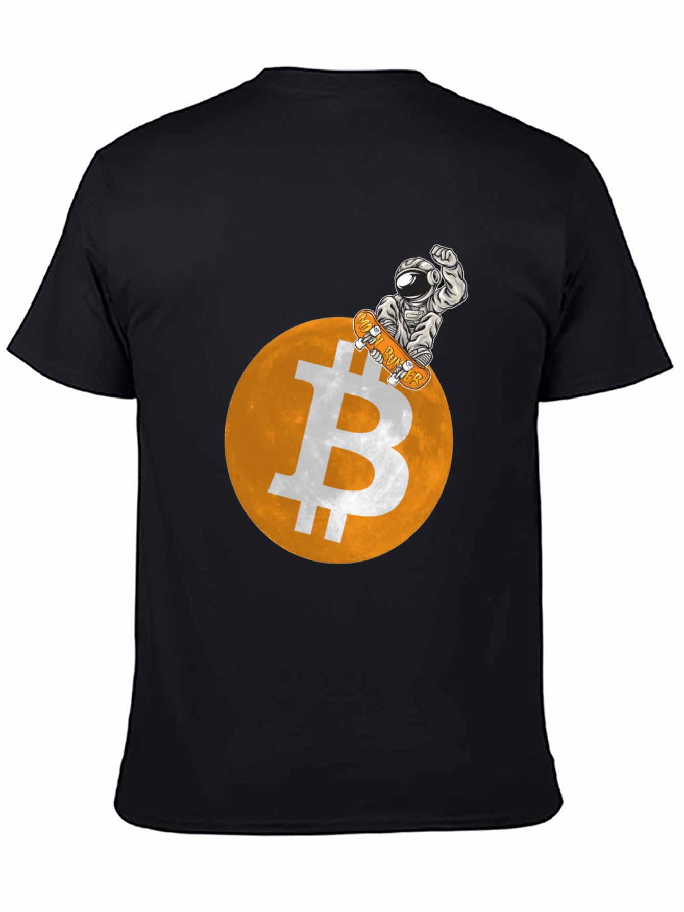 Bitcoin Astronaut Skateboarder Graphic Tee