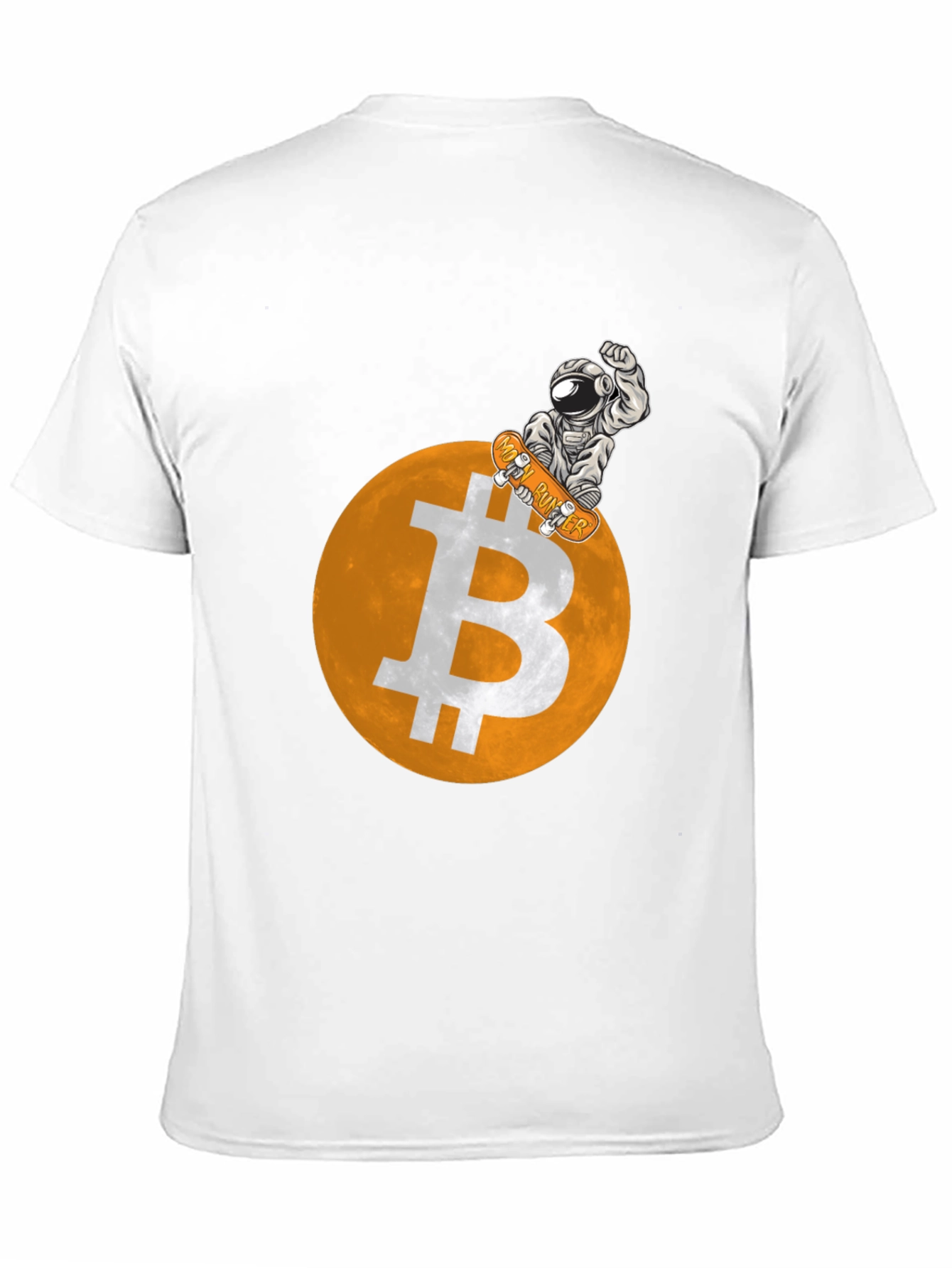 Bitcoin Astronaut Skateboarder Graphic Tee