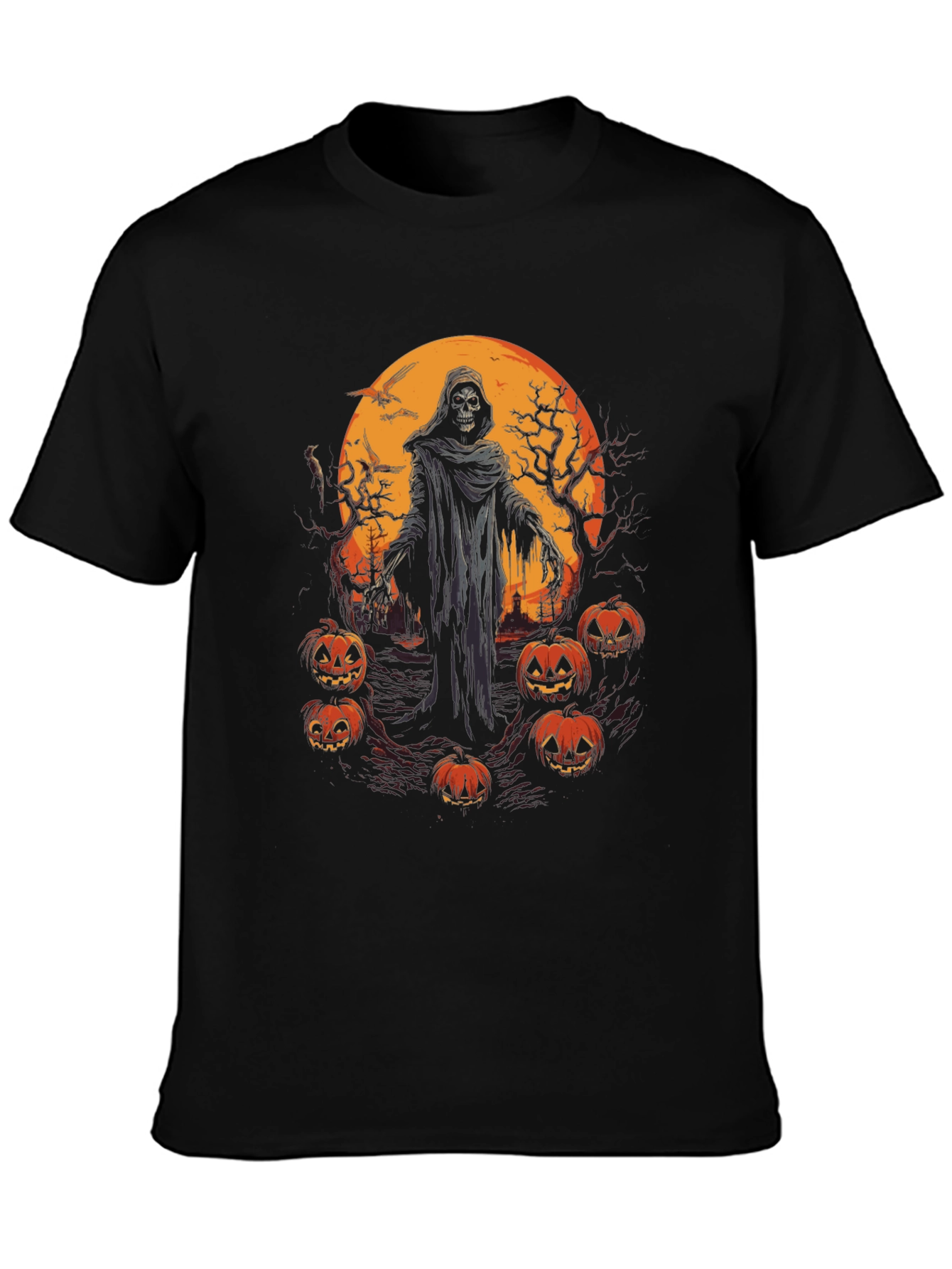Halloween Grim Reaper Pumpkin T-Shirt