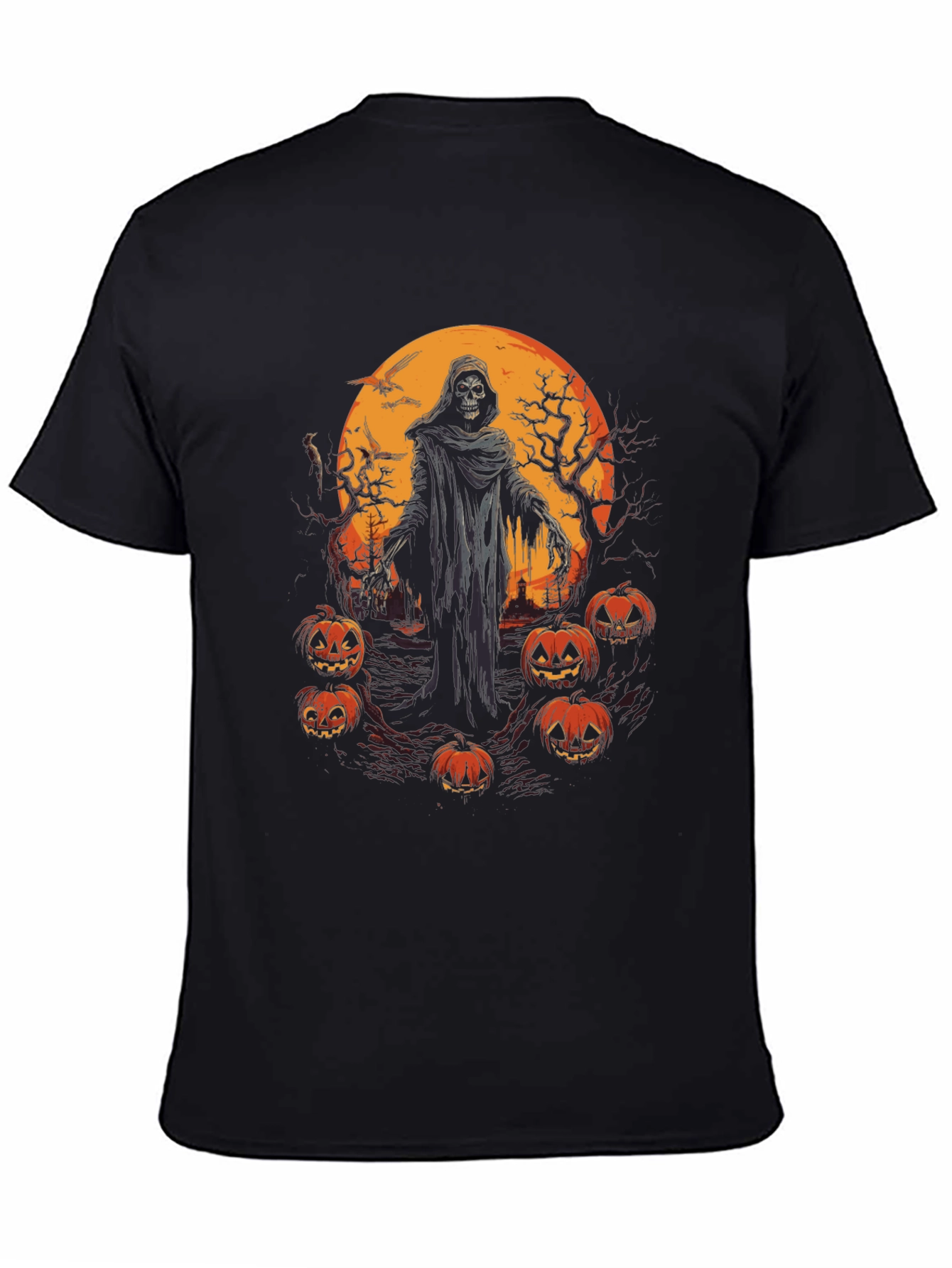 Halloween Grim Reaper Pumpkin T-Shirt