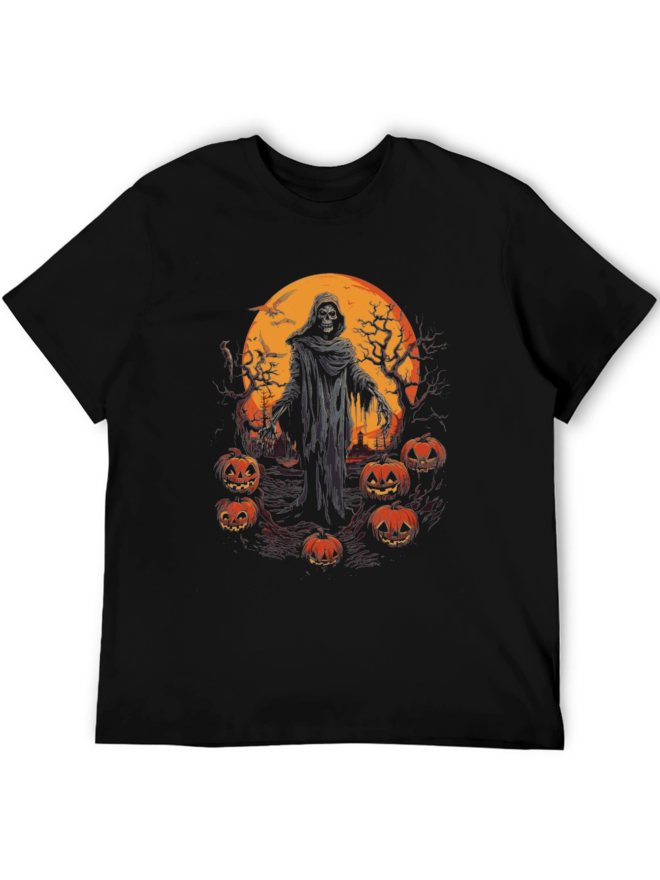 Halloween Grim Reaper Pumpkin T-Shirt