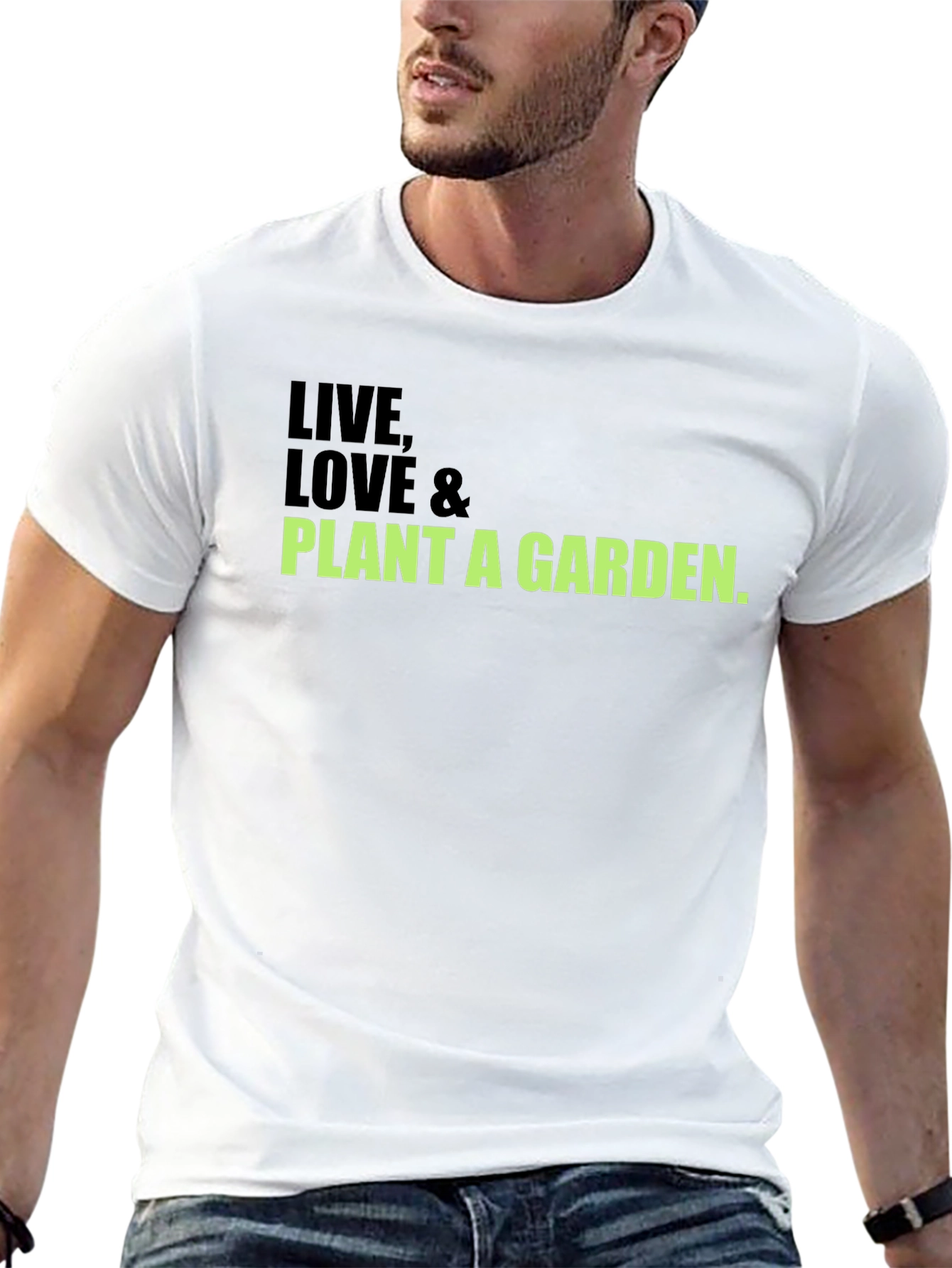 Live Love & Plant a Garden Black T-Shirt