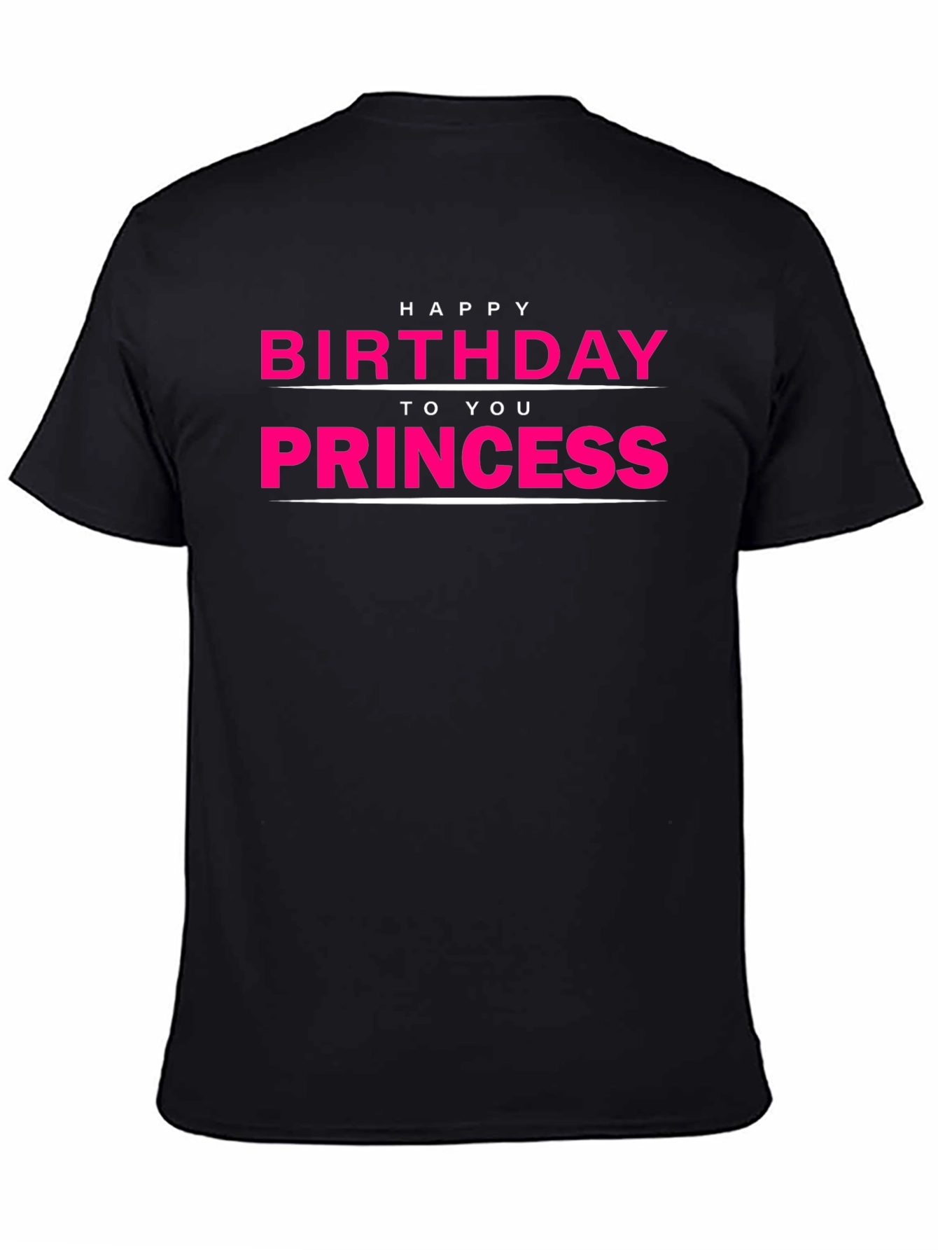 Happy Birthday Princess T-Shirt - Black