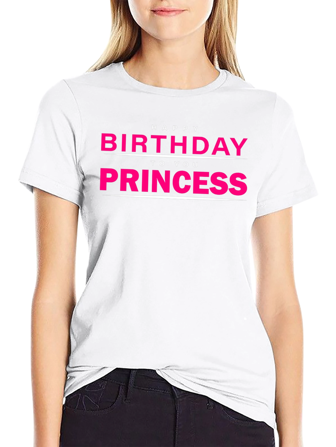 Happy Birthday Princess T-Shirt - Black