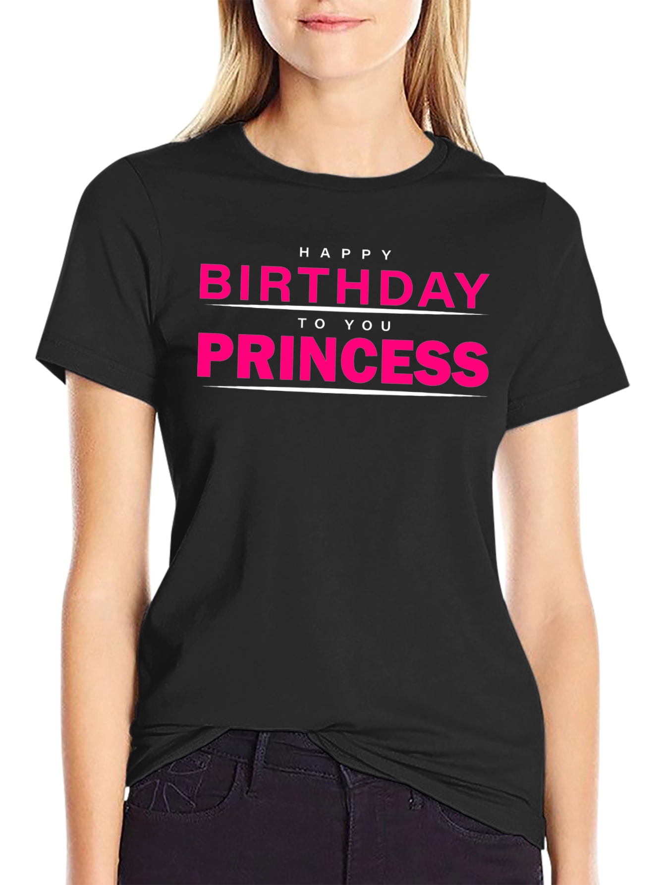 Happy Birthday Princess T-Shirt - Black