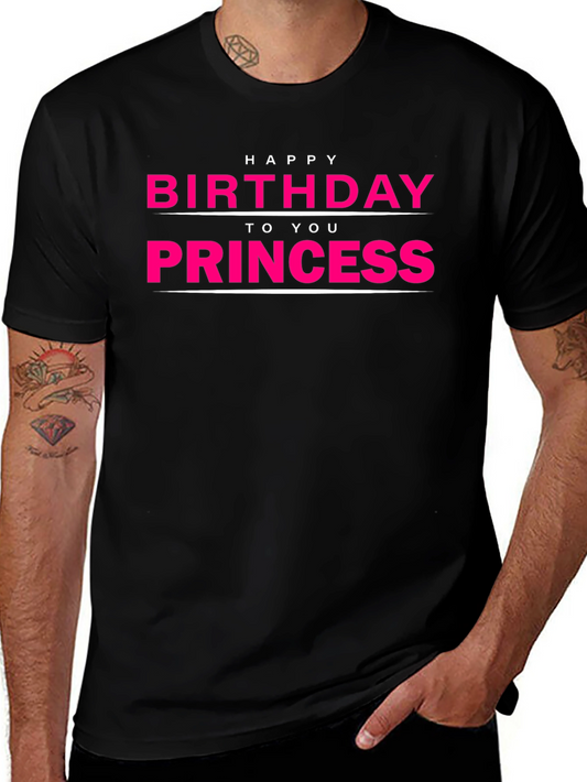 Happy Birthday Princess T-Shirt - Black