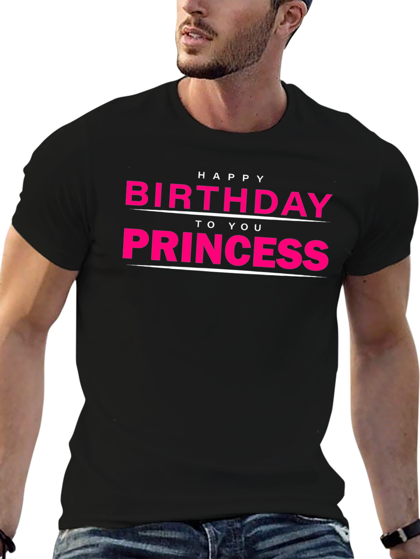 Happy Birthday Princess T-Shirt - Black