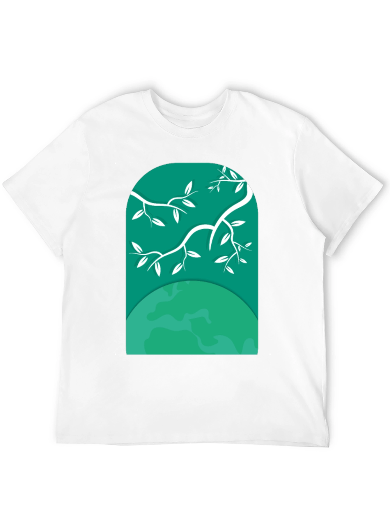 Nature Window Tee - Graphic Print Black T-Shirt