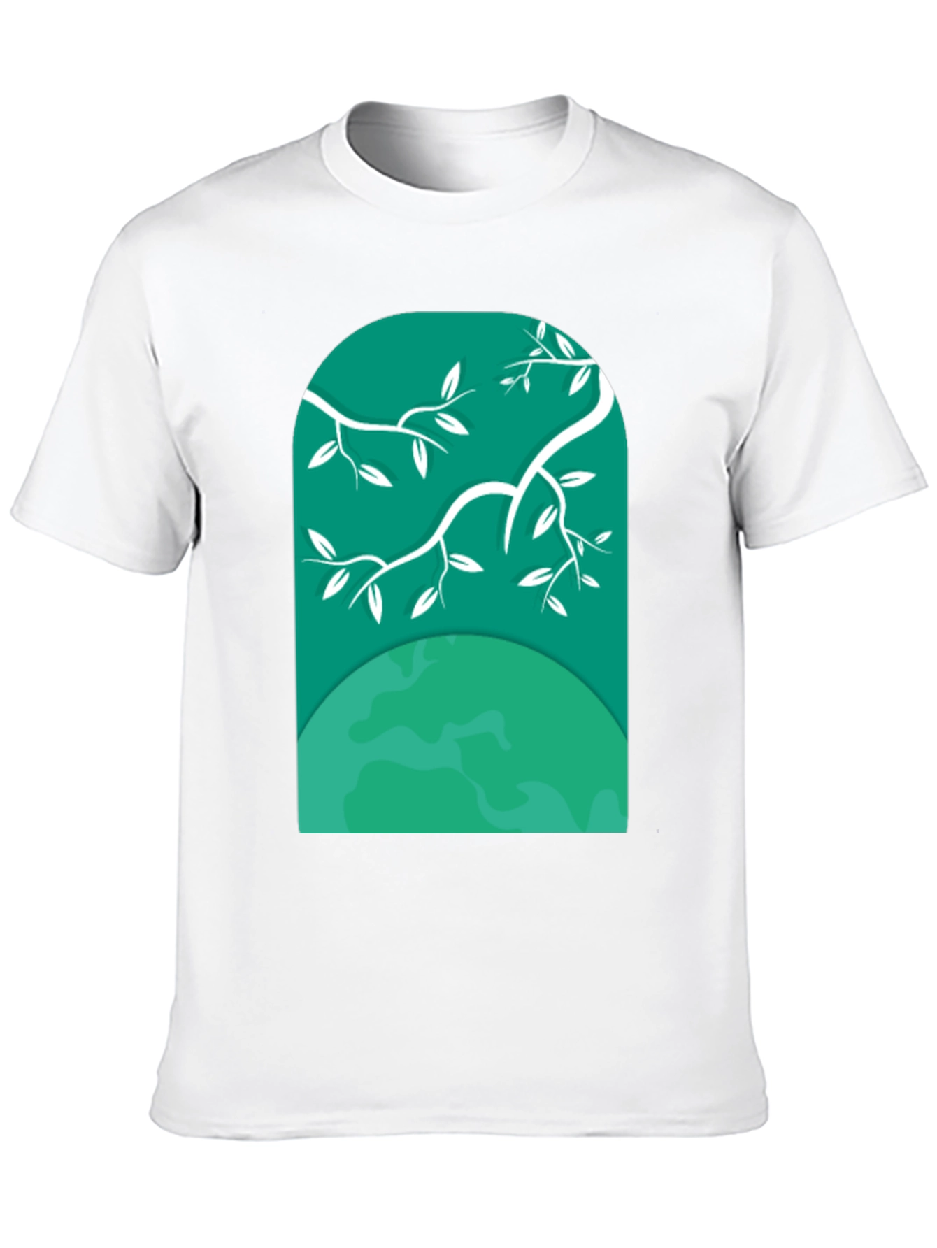 Nature Window Tee - Graphic Print Black T-Shirt