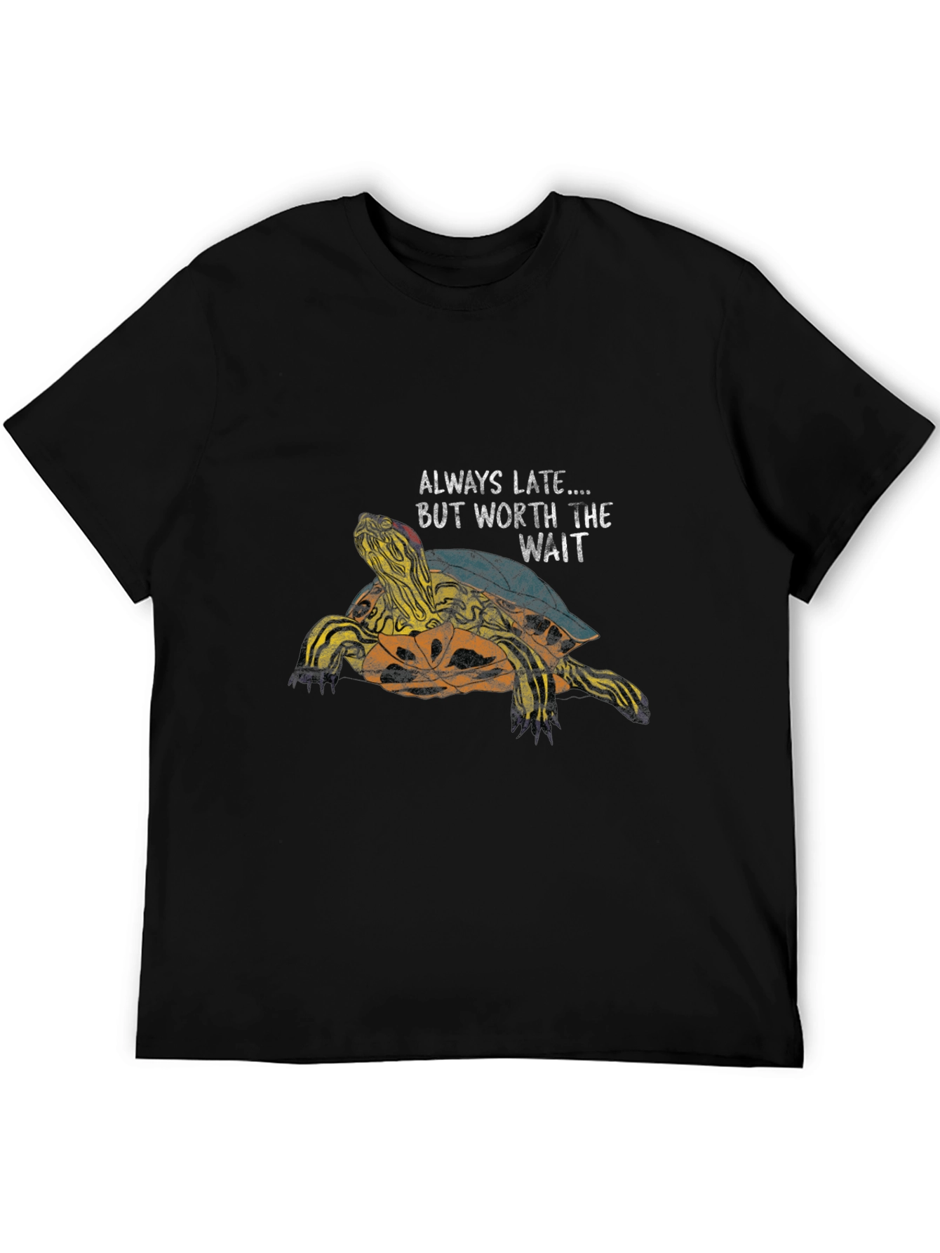 Always Late Turtle Graphic Print T-Shirt