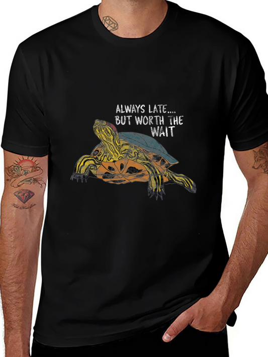 Always Late Turtle Graphic Print T-Shirt