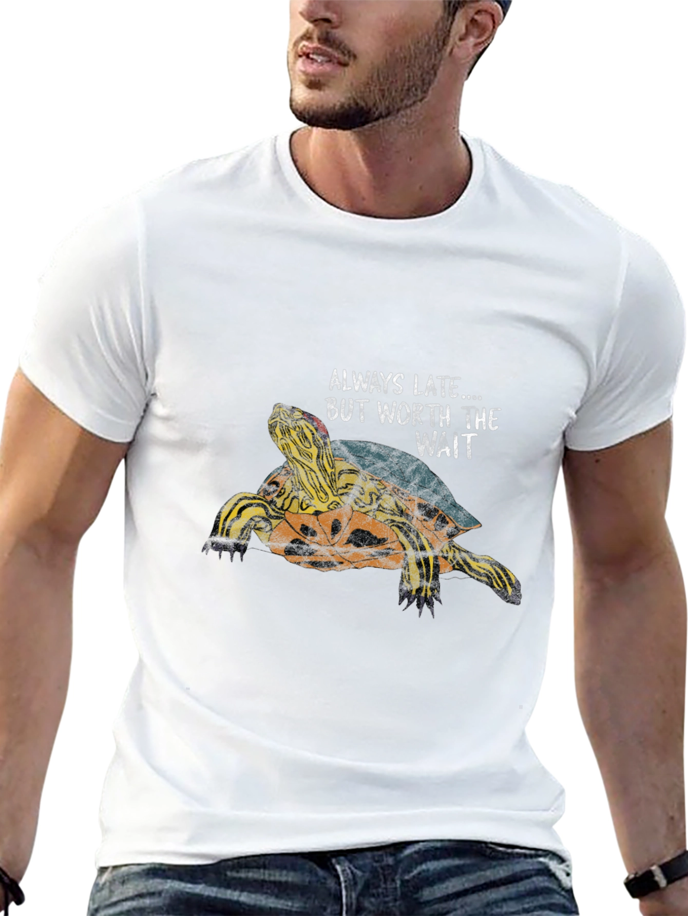 Always Late Turtle Graphic Print T-Shirt