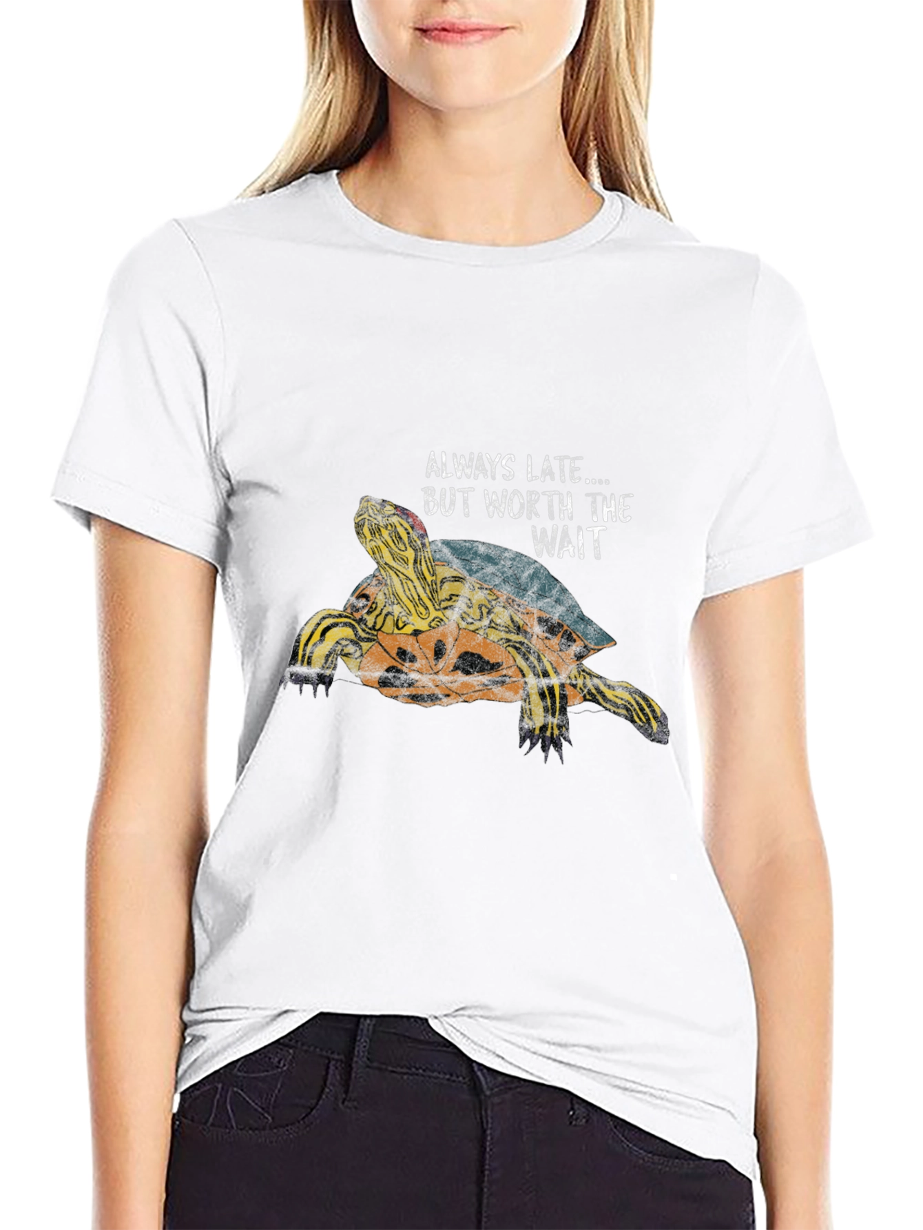 Always Late Turtle Graphic Print T-Shirt