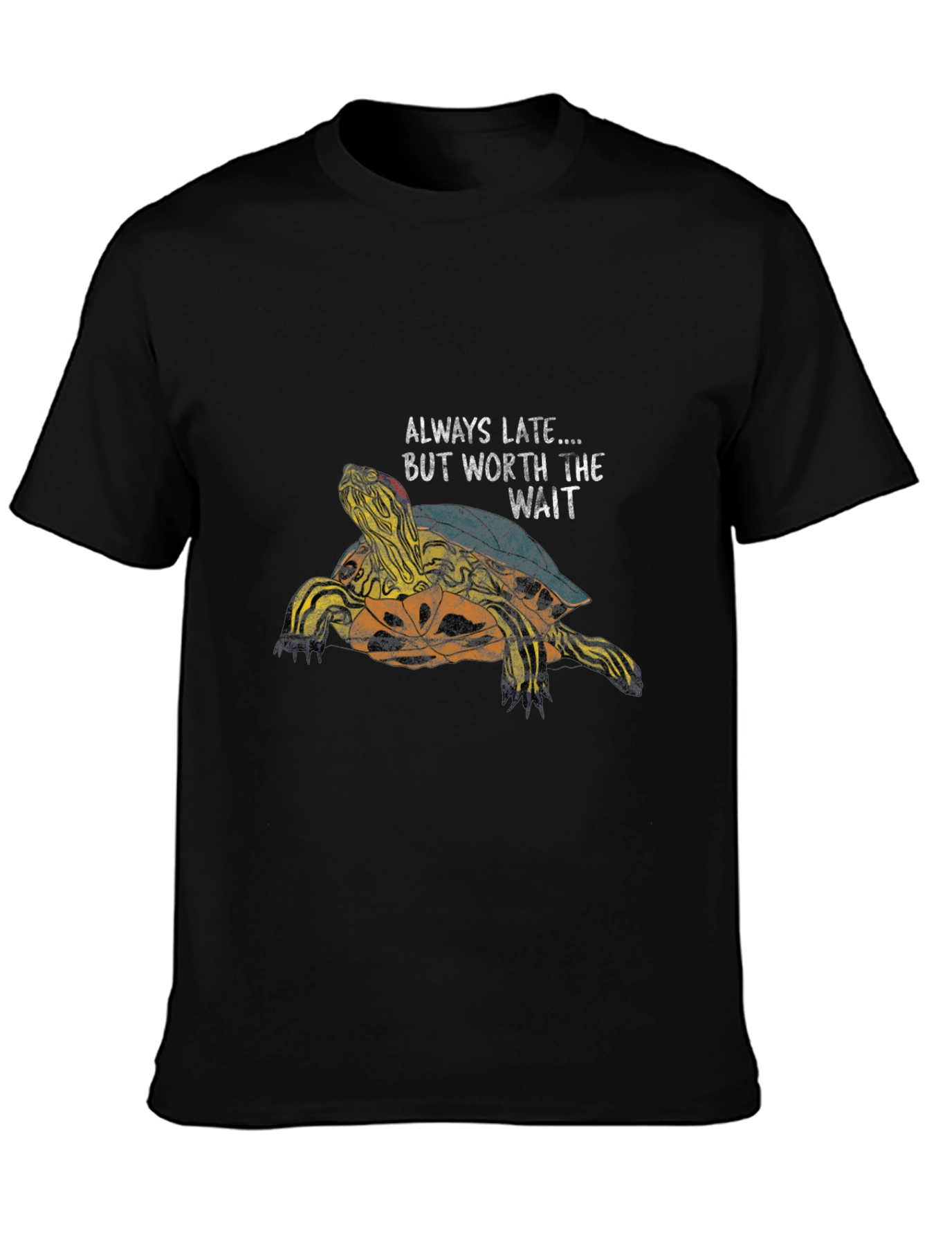 Always Late Turtle Graphic Print T-Shirt