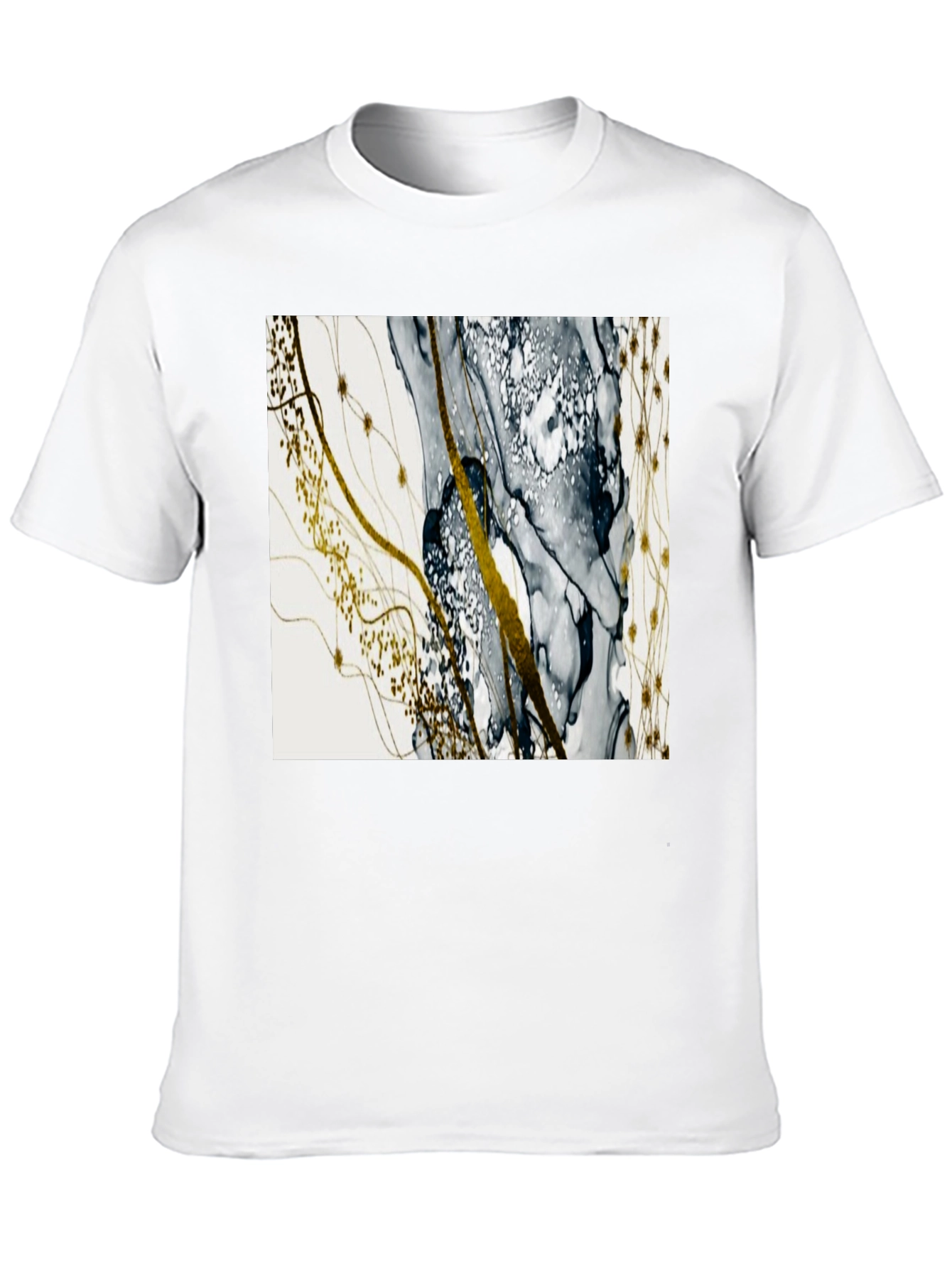 Abstract Art Tee: Modern Ink Wash Design