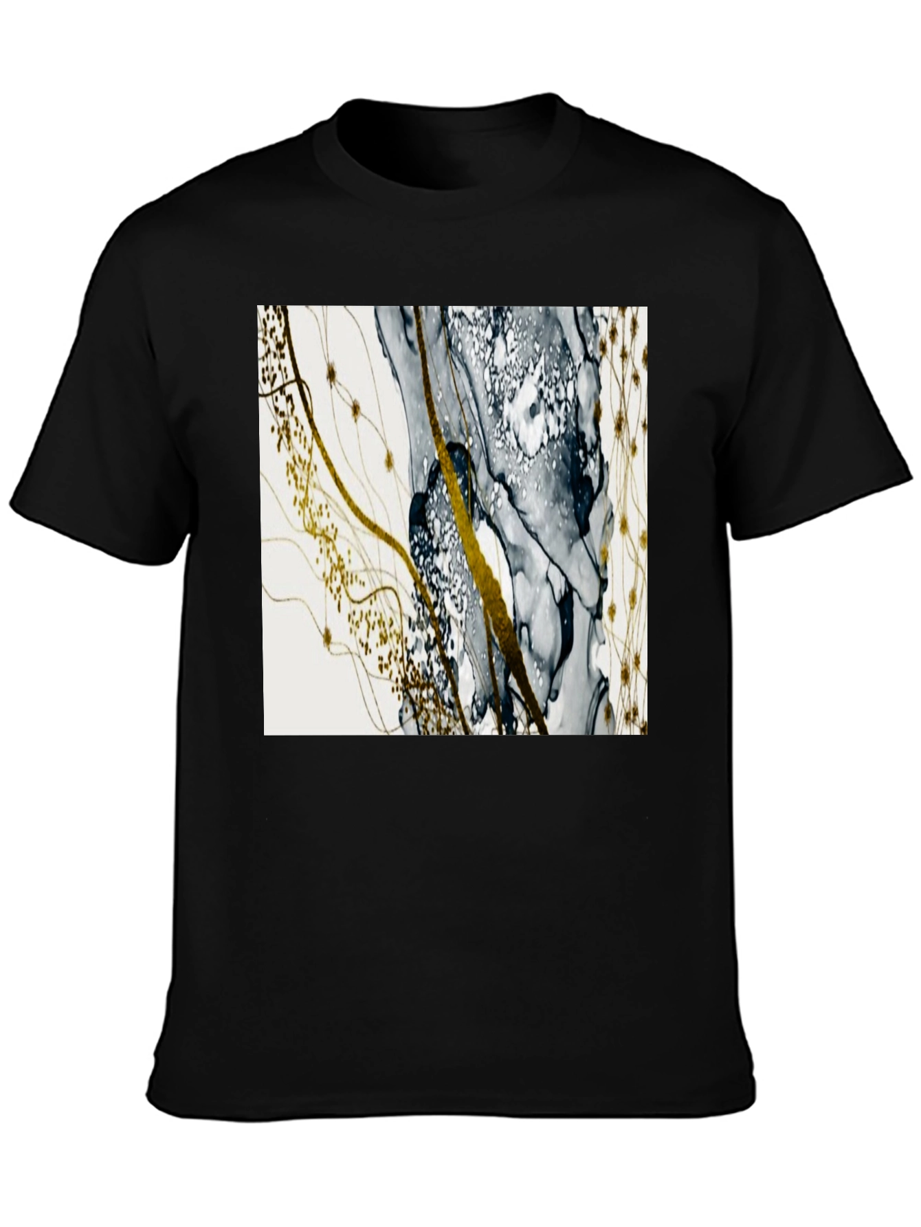 Abstract Art Tee: Modern Ink Wash Design