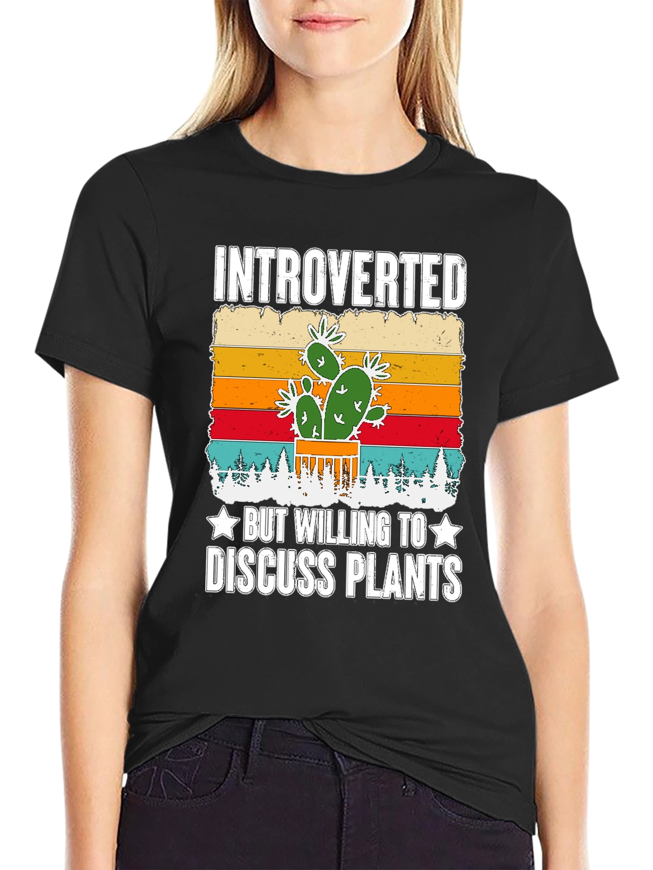 Introverted Plant Lover Graphic T-Shirt