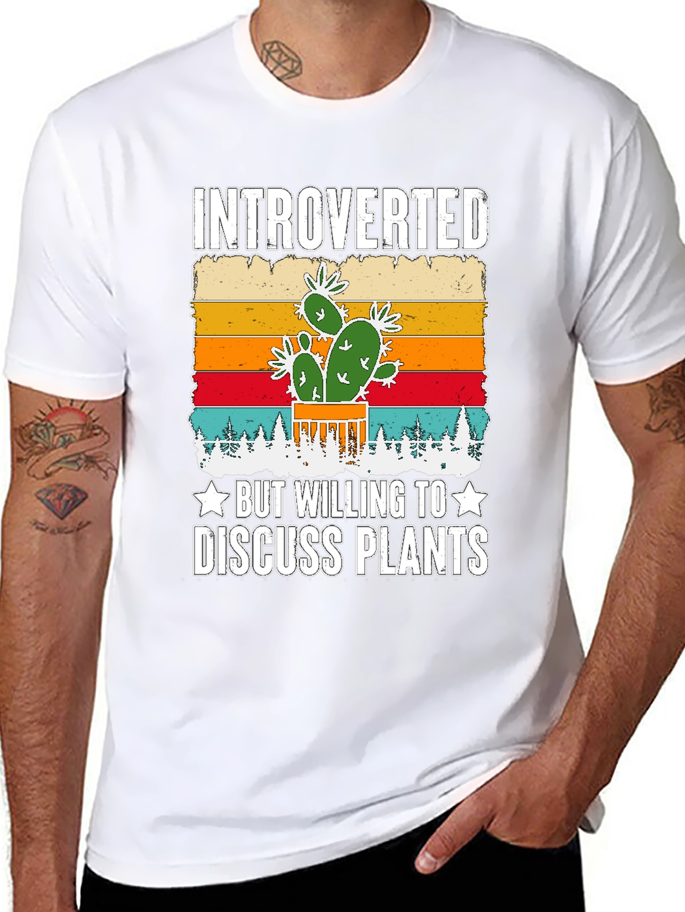 Introverted Plant Lover Graphic T-Shirt