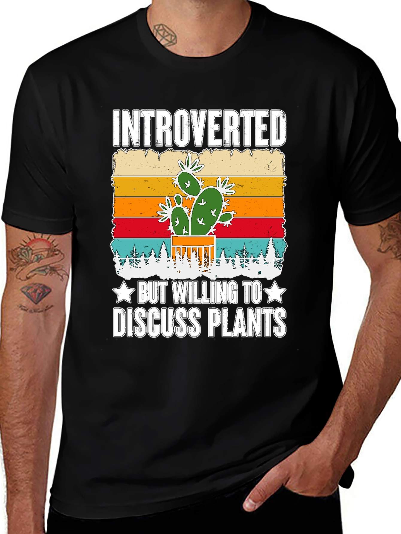 Introverted Plant Lover Graphic T-Shirt